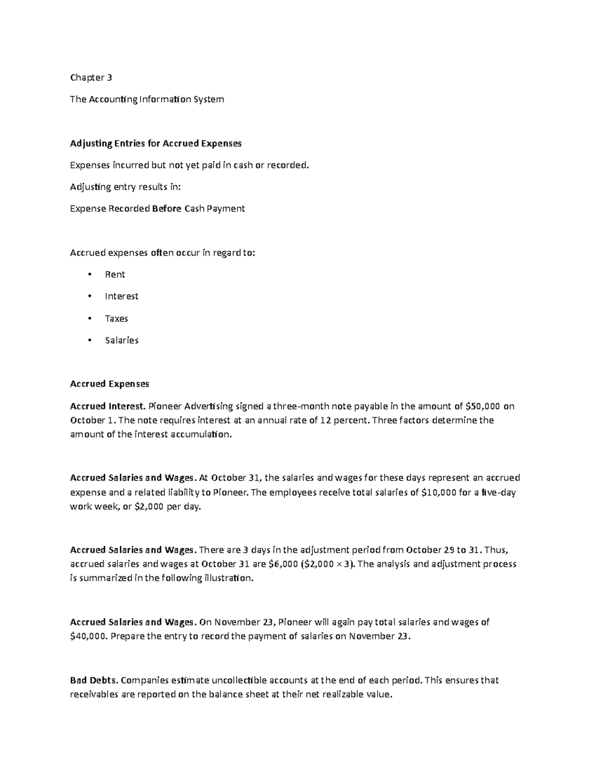 Chapter 3 Lecture Notes 5 - Chapter 3 The Accounting Information System ...