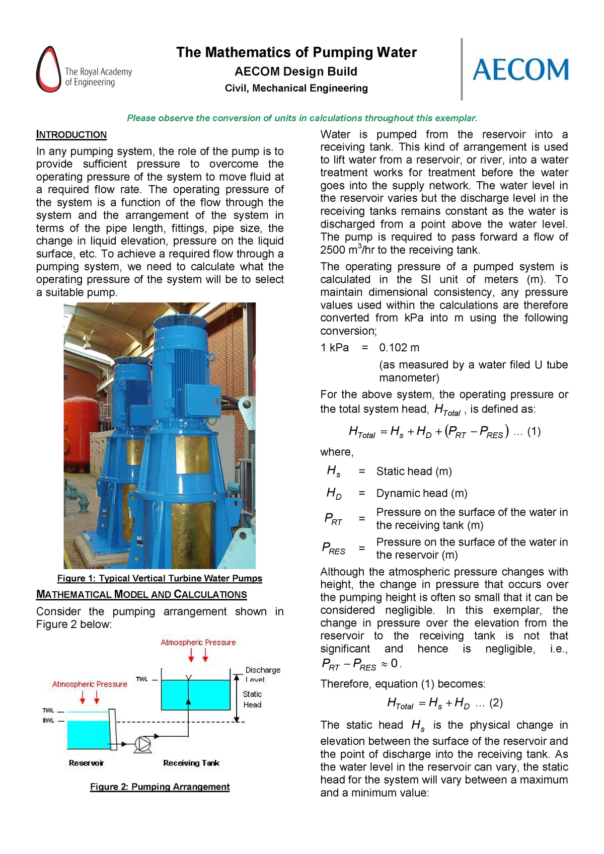 research paper on water pump