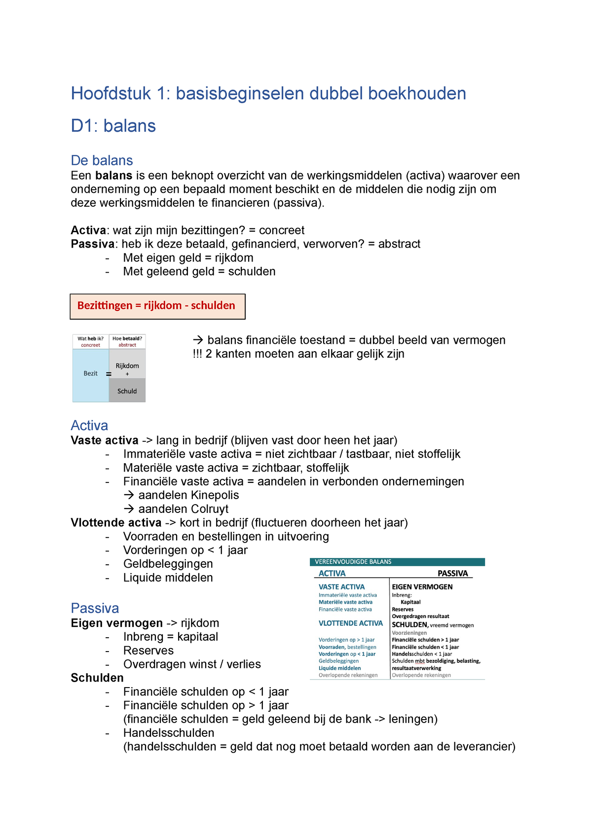 Hoofdstuk 1 (D1, D2, D3) - Hoofdstuk 1: Basisbeginselen Dubbel ...