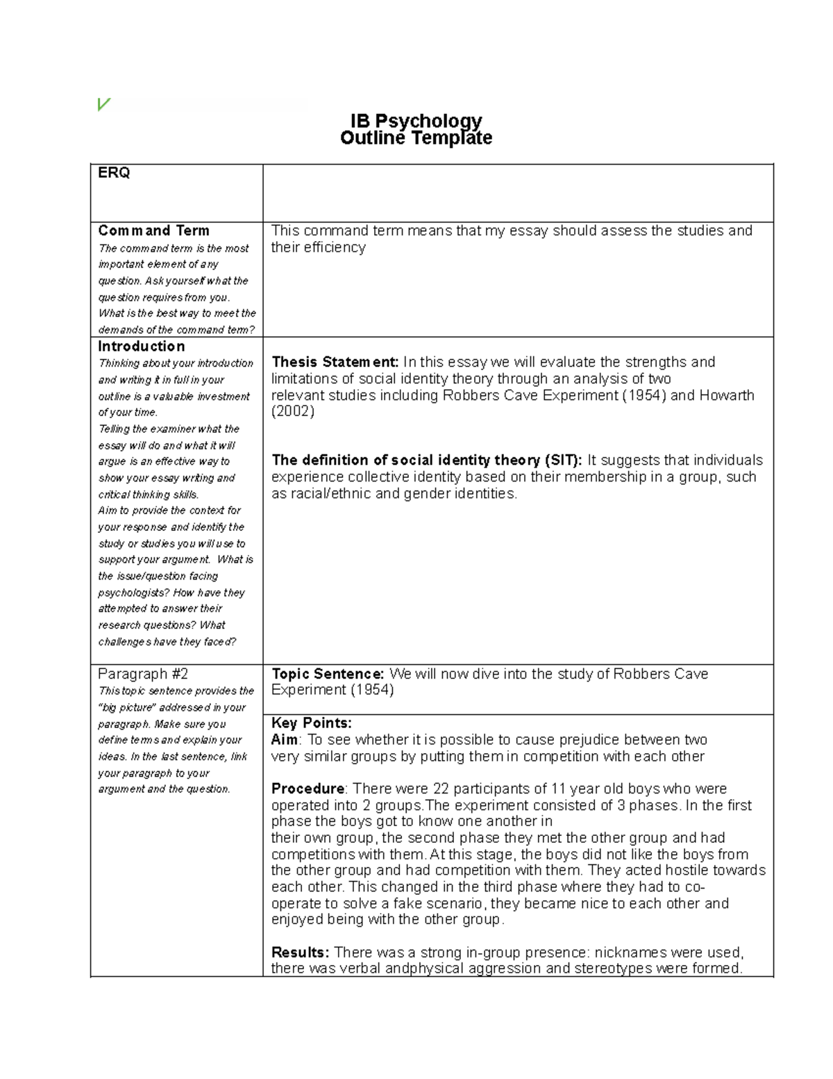 ERQ Outline Template V3 IB Psychology Outline Template ERQ Command