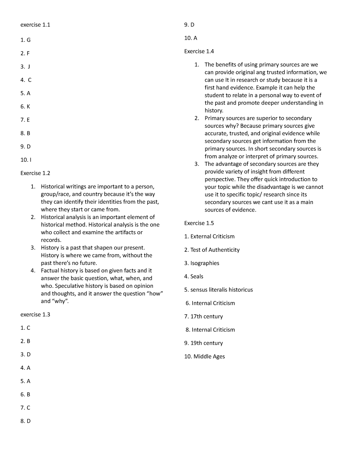 Unit-1-rph - sagot, sana makatulong - exercise 1. G F J C A K E B D I ...