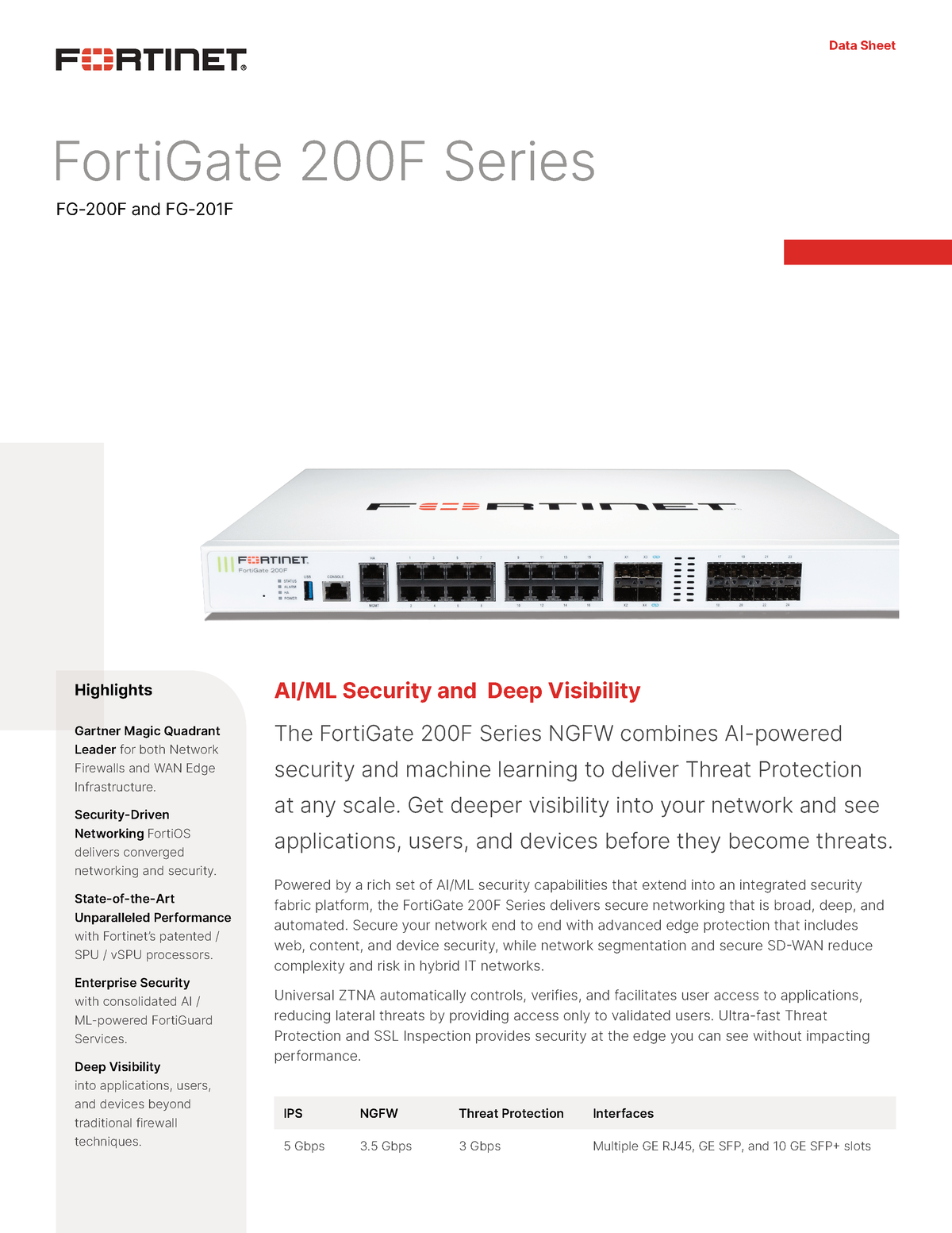 Fortigate-200f-series - FortiGate 200F Series FG-200F And FG-201F AI/ML ...