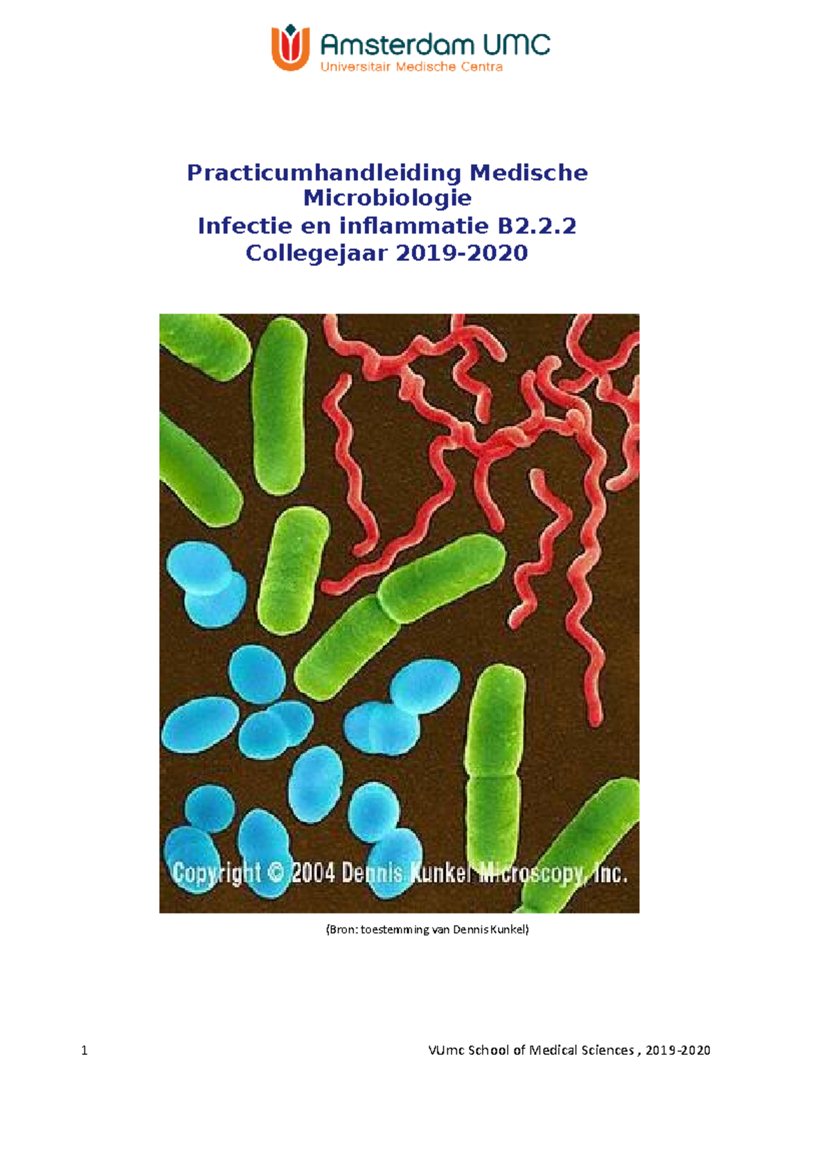 Med Microbiologie - Practicumhandleiding Medische Microbiologie ...