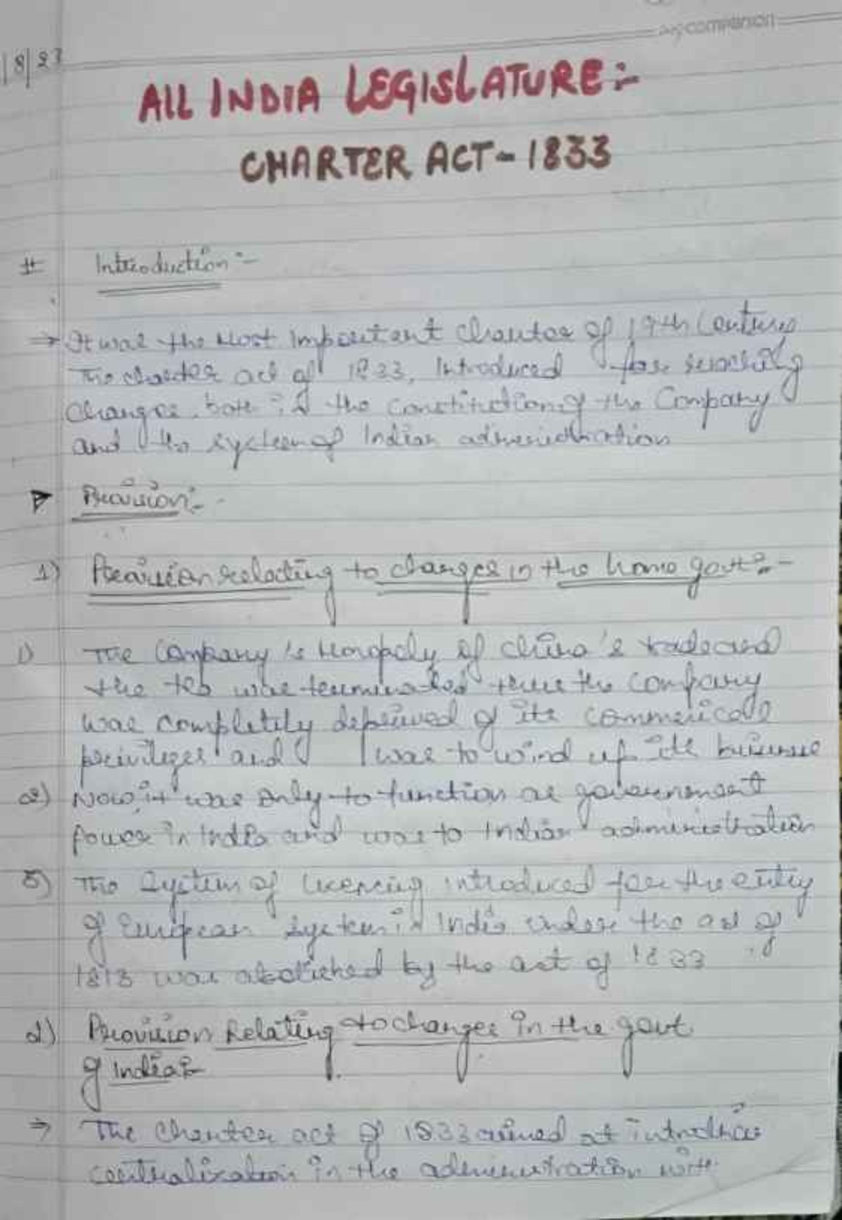 History Hand Writing Notes - B.A.LLB. - Studocu