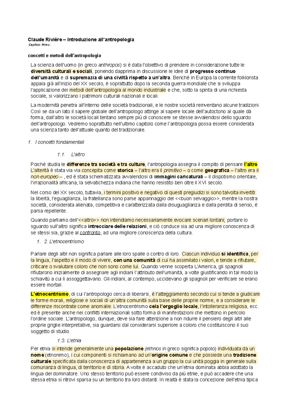 Claude Riviére Riassunto di storia Claude Riviére Introduzione all