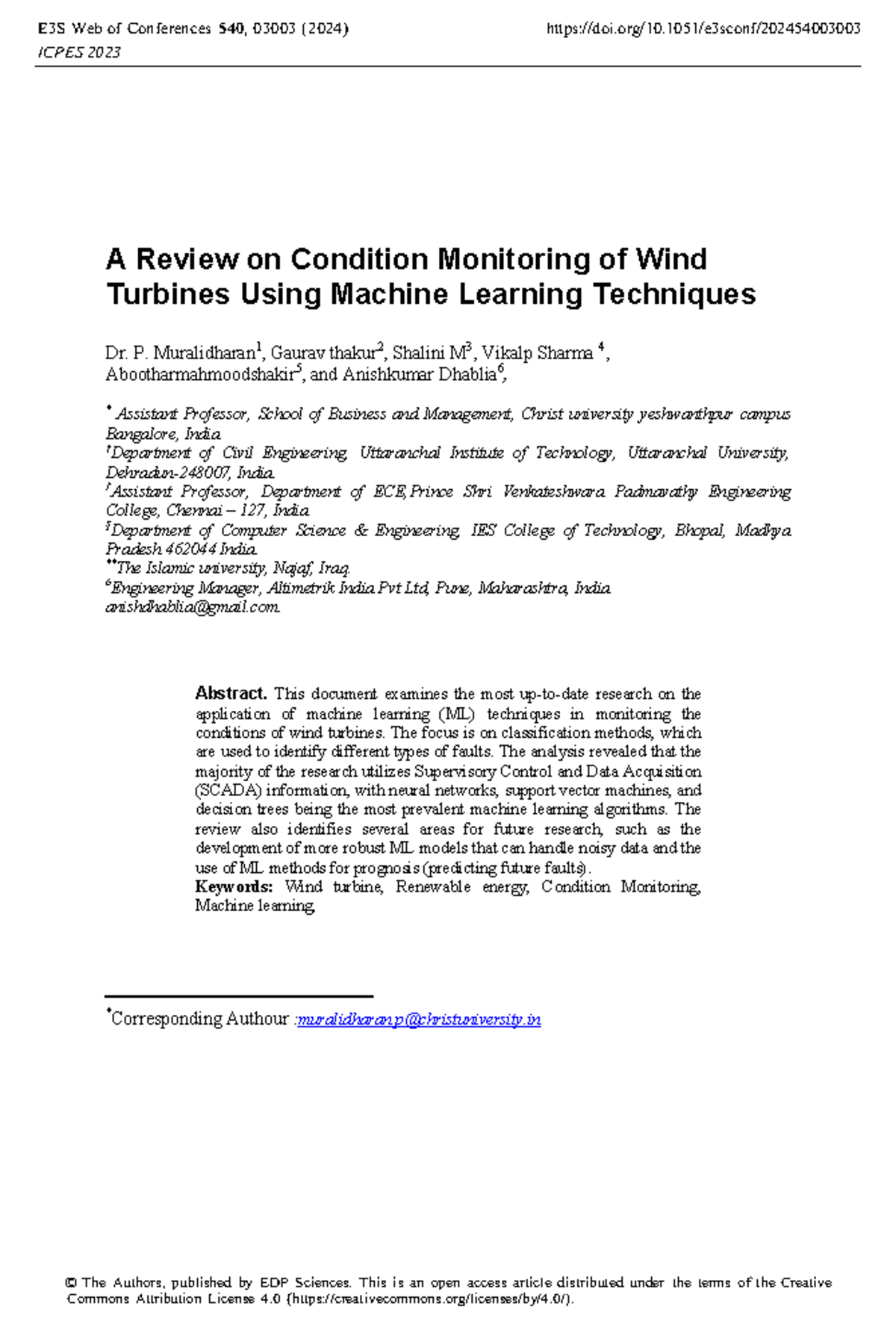 hello tehrewbfjhbbfk - A Review on Condition Monitoring of Wind ...