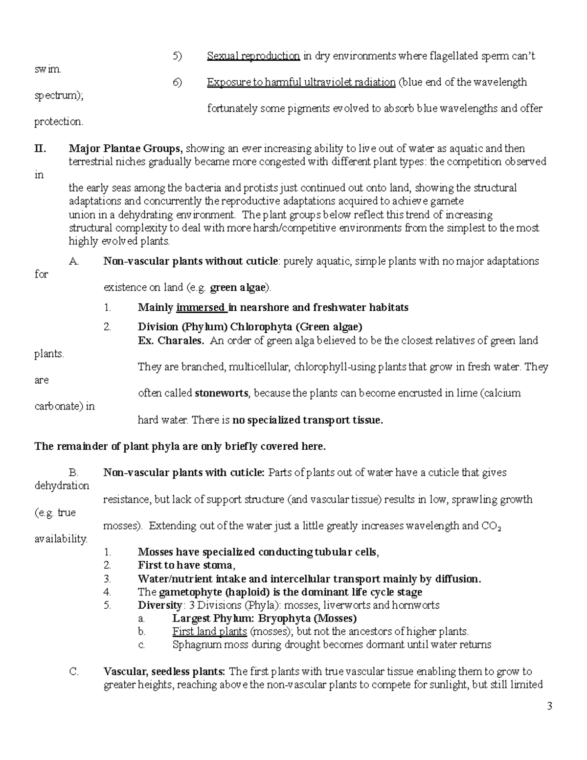 Intro to Plants and Plant Diversity - Sexual reproduction in dry ...