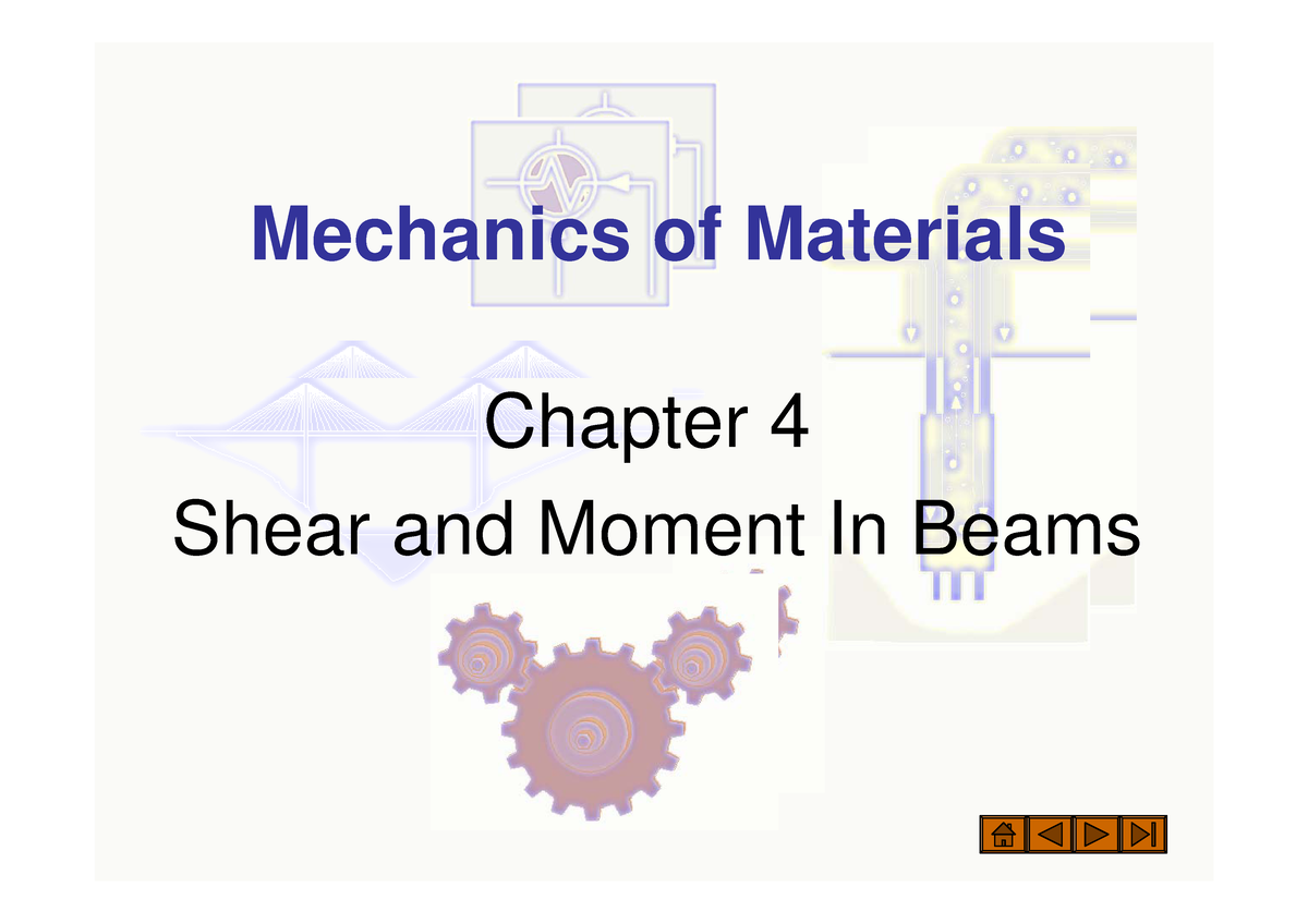 Chap04-A - Lecture Notes - Mechanics Of Materials Chapter 4 Shear And ...