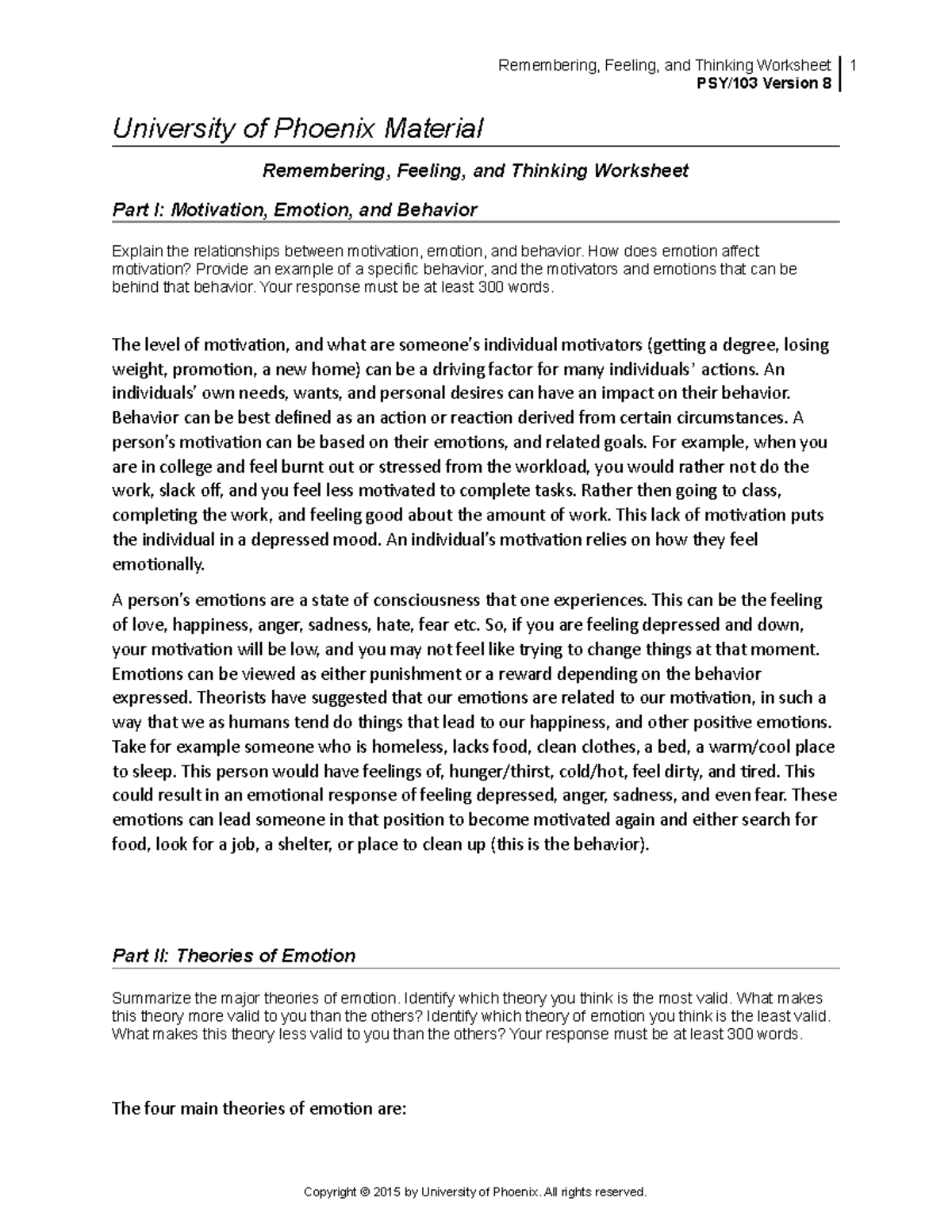 remembering-feeling-thinking-worksheet-psy-103-version-8-university