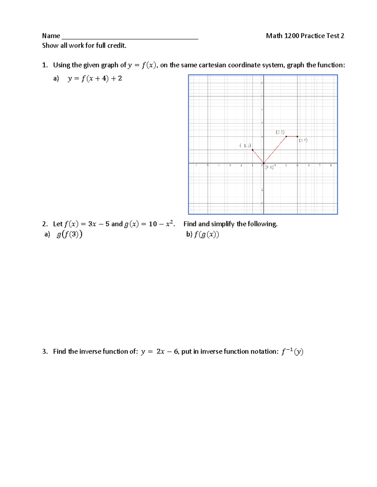 Math 1200 Practice Test 2 - Name ...