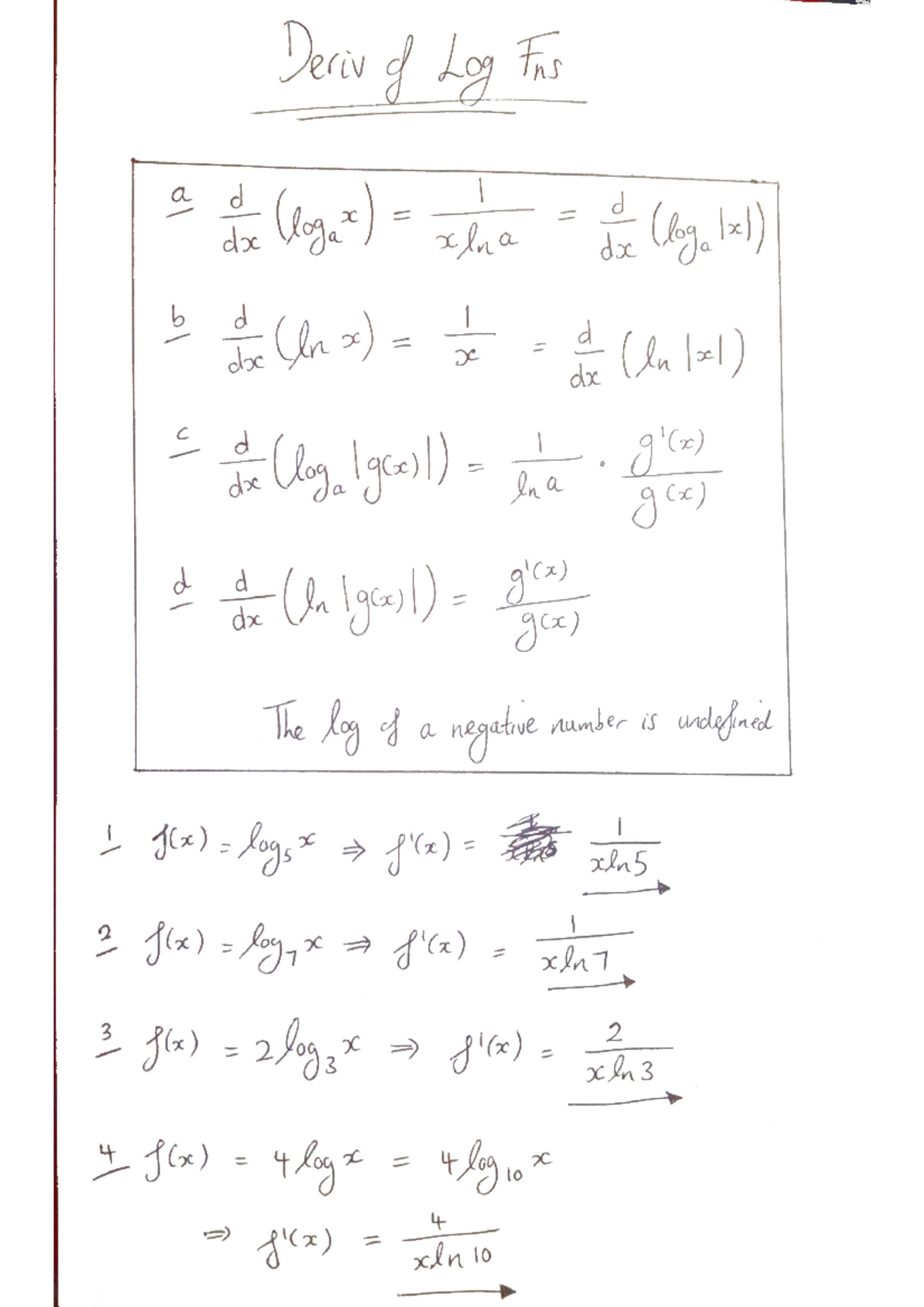4.5.1 Lots of log examples - MATH150 - Studocu