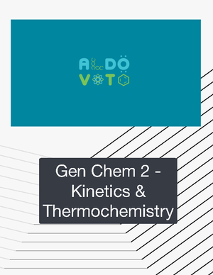 Thermochemistry - Notes - Gen Chem 2 Thermochemistry Continued D T B/c ...