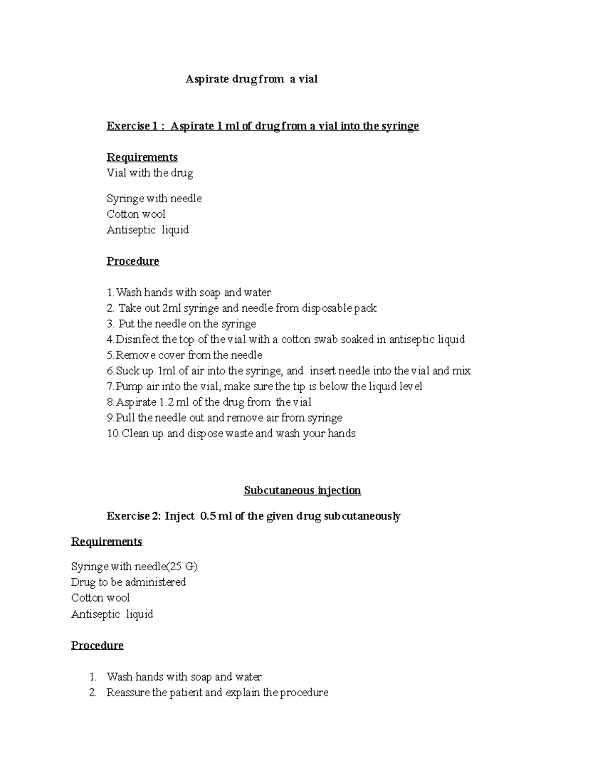 2 Injection Techniques Aspirate Drug From A Vial Exercise 1   Thumb 1200 1553 