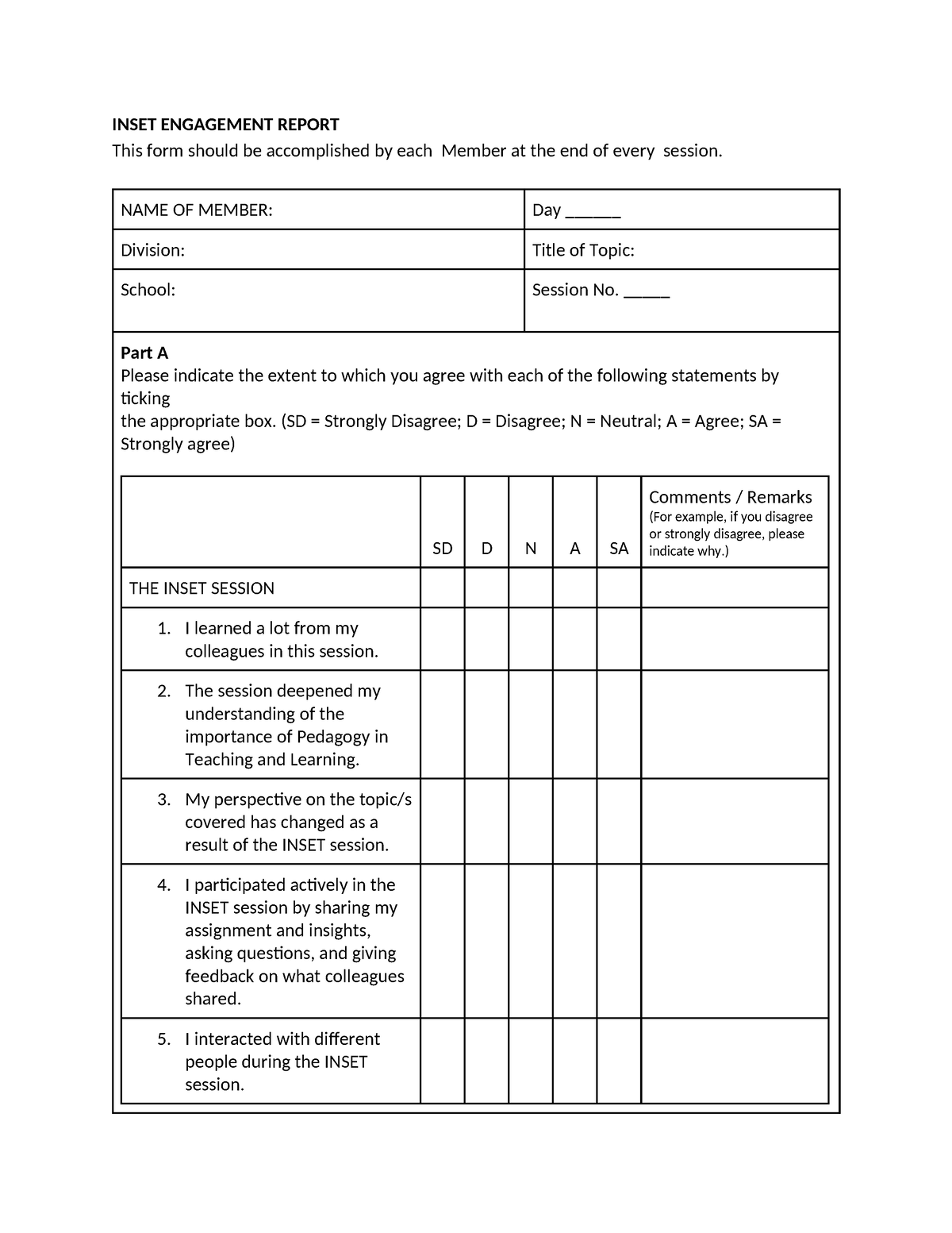 Form-4 - Form 4 - INSET ENGAGEMENT REPORT This form should be ...