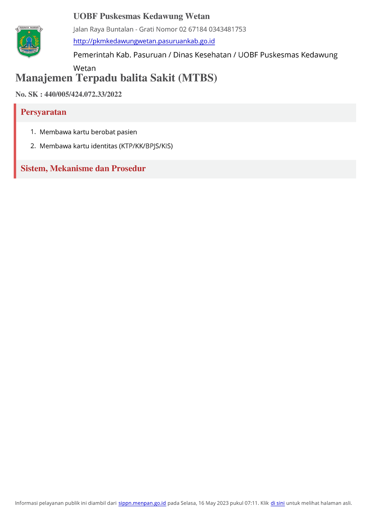 Unduh Standar Pelayanan - Manajemen Terpadu Balita Sakit (MTBS ...