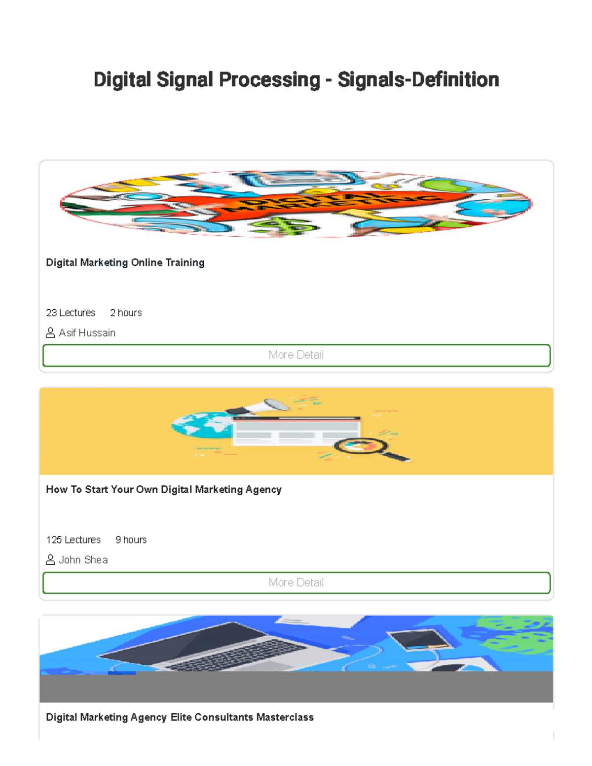 DSP SignalsDefinition Digital Signal Processing Signals