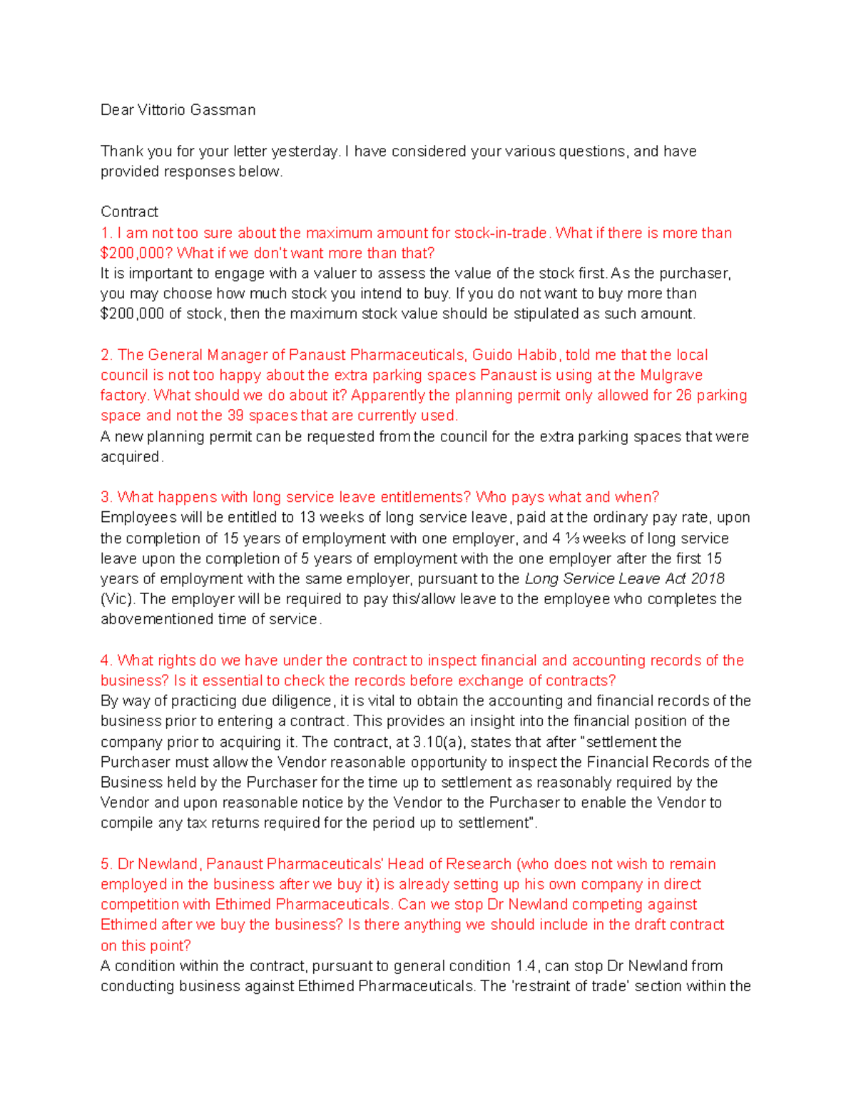 Corp Comm 2 het.kntlhk Dear Vittorio Gassman Thank you for your