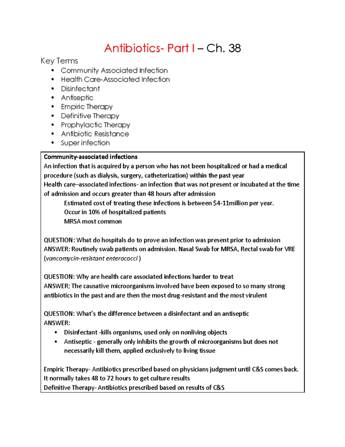 Antibiotics Flashcards- Pharmacology RN Nclex - Antibiotics- Part I ...