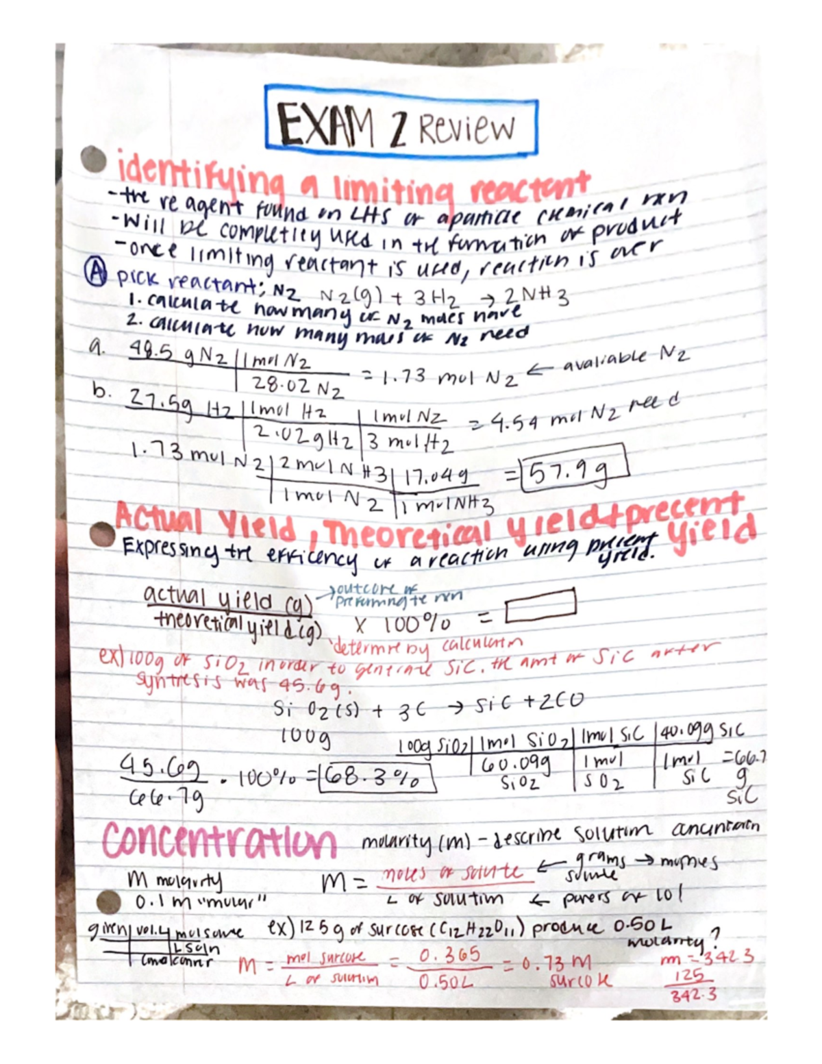 Review for Exam - CHEM 101 - Studocu
