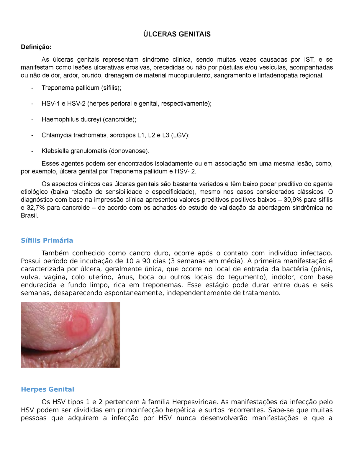 Úlceras Genitais Ginecologia Úlceras Genitais Definição As úlceras Genitais Representam 1082