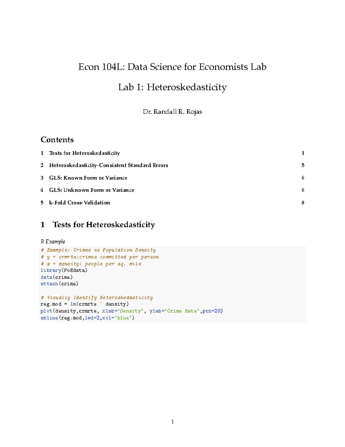 Lab1 - Lab 1 - Econ 104L: Data Science for Economists Lab Lab 1 ...