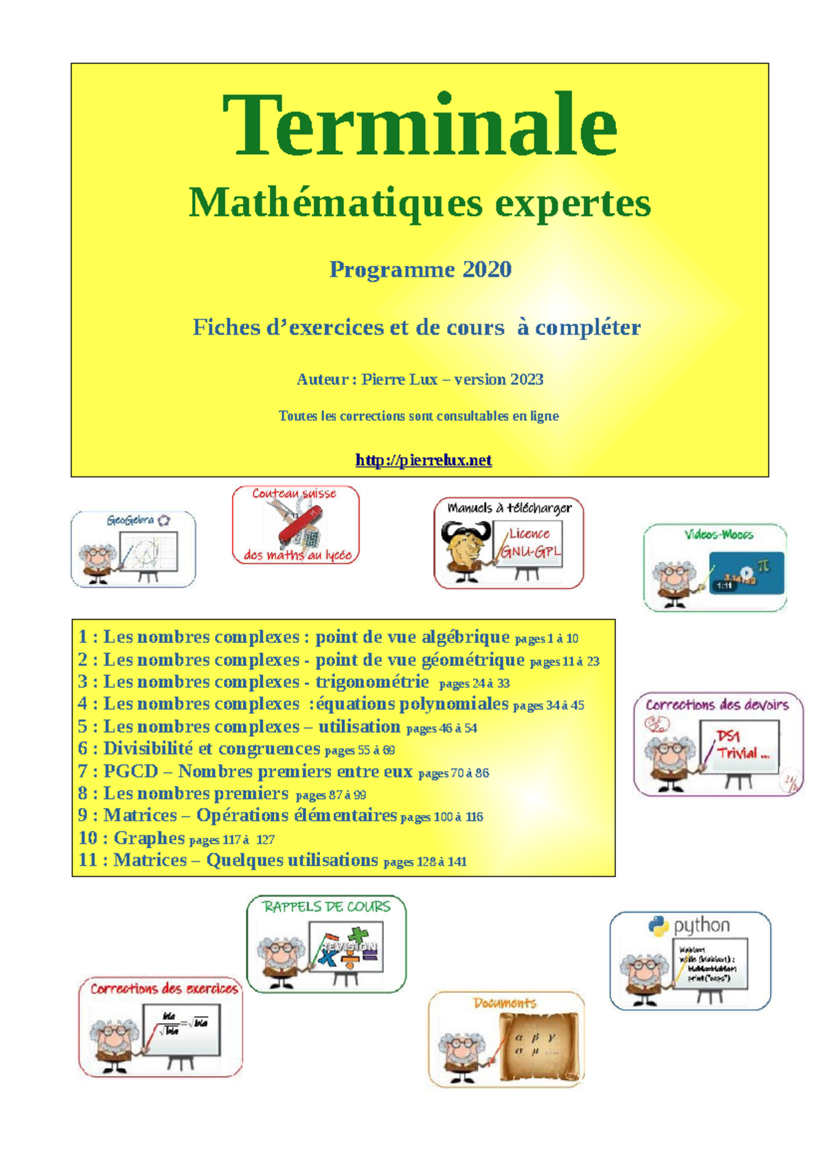 Livret texp - fzd - 1 : Les nombres complexes : point de vue algébrique ...