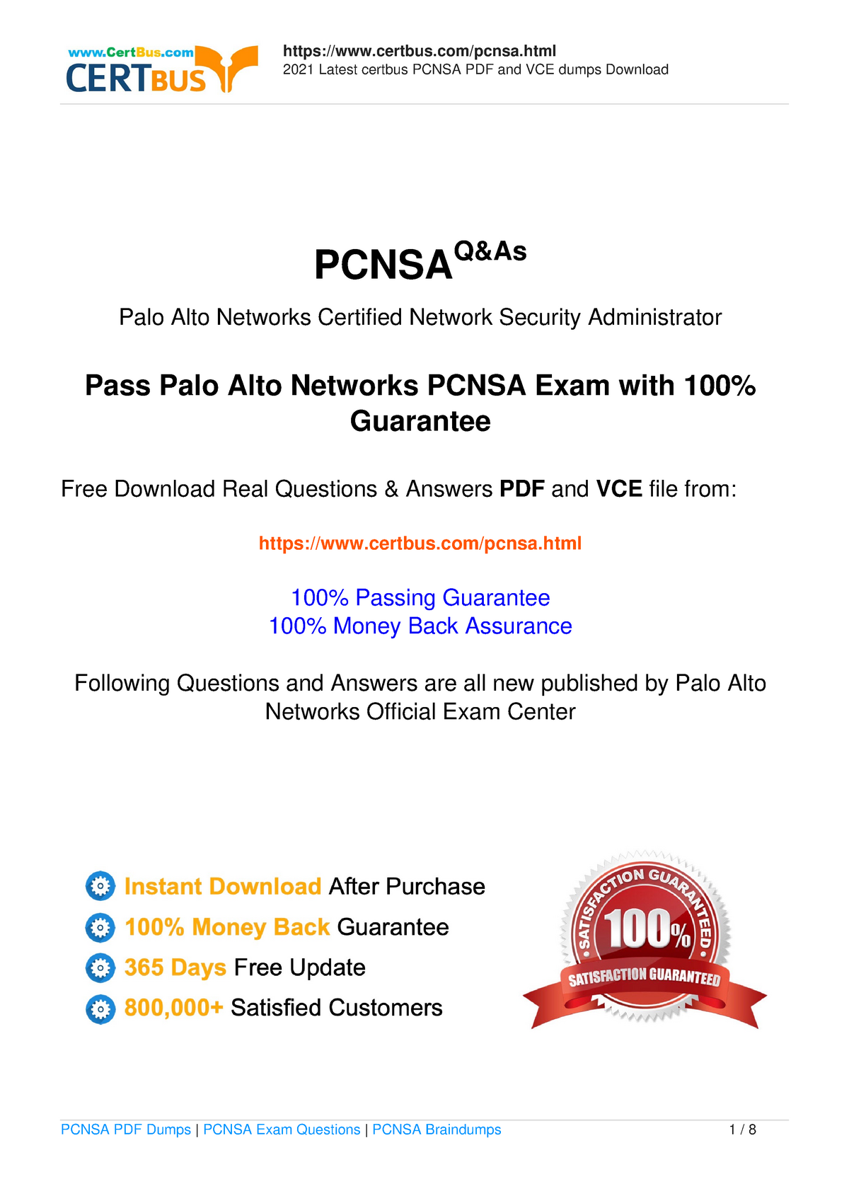 Actual PCNSA Tests