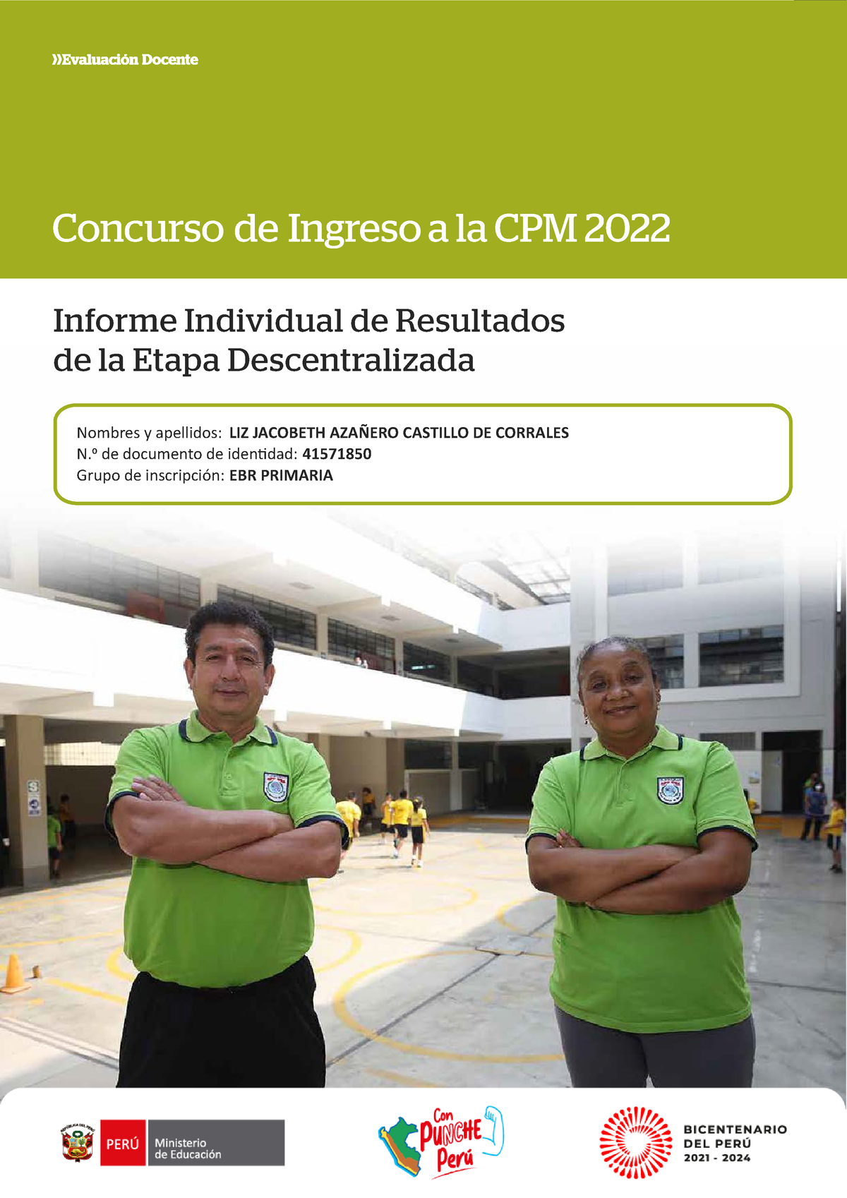 Infdesc NOM2022 41571850 - Concurso De Ingreso A La CPM 2022 Informe ...