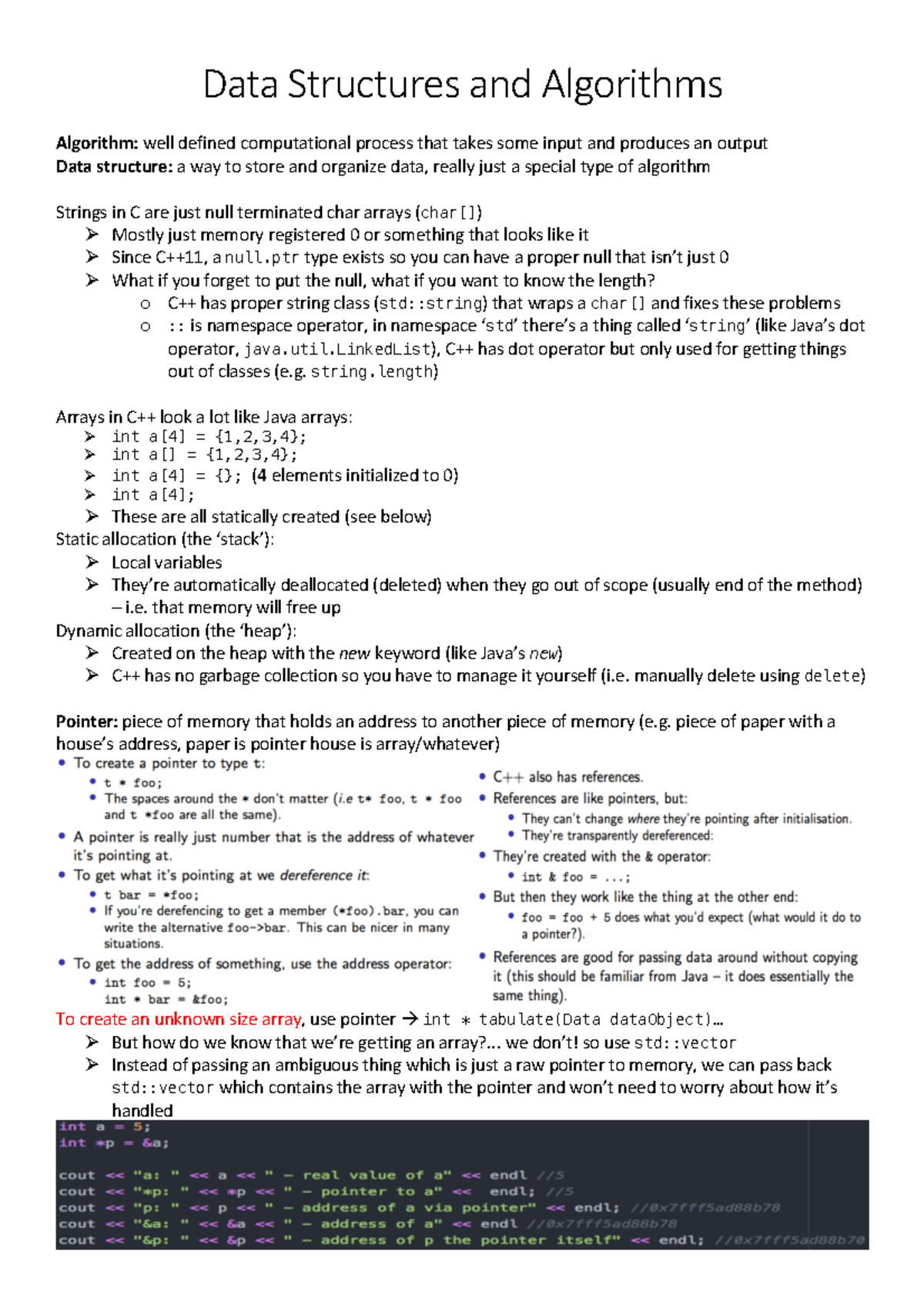 Dsa Complete Notes Data Structures And Algorithms Algorithm Well