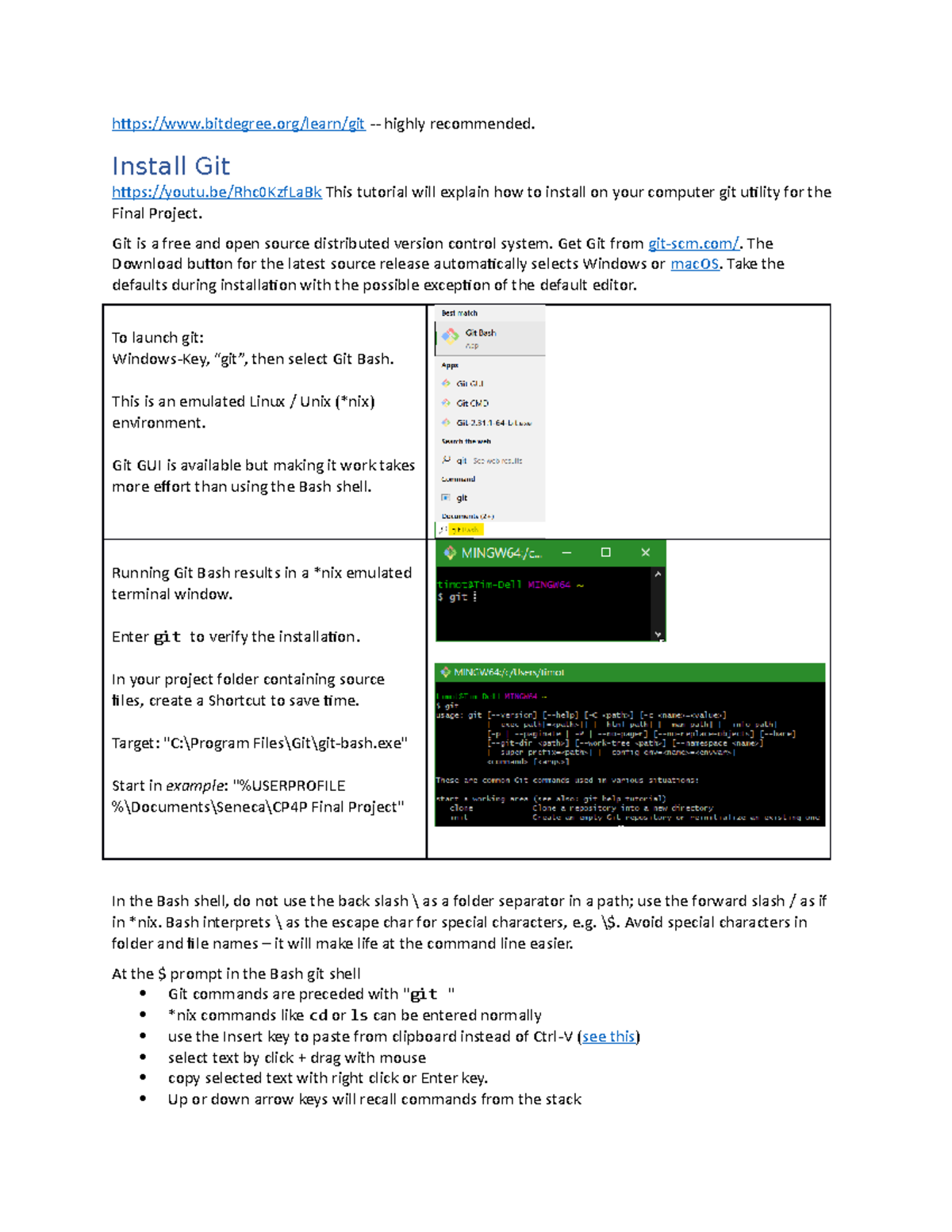 Git basics - Git instructions - bitdegree/learn/git - highly ...