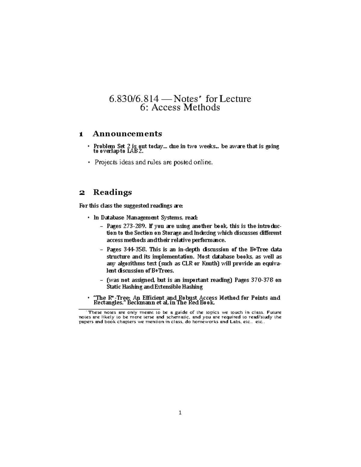 indexing-and-access-methods-cc-6-830-6-notes-for-lecture-6