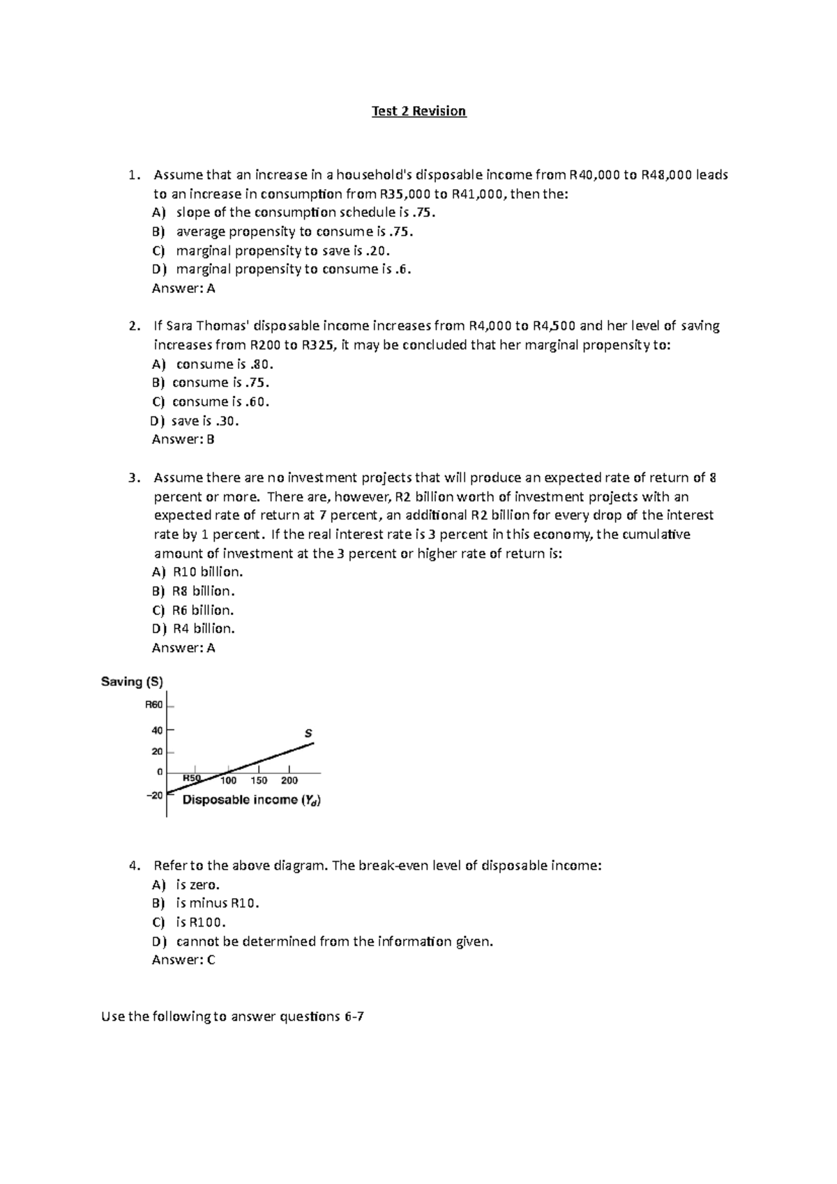 Test 2 revision - Test 2 Revision Assume that an increase in a ...