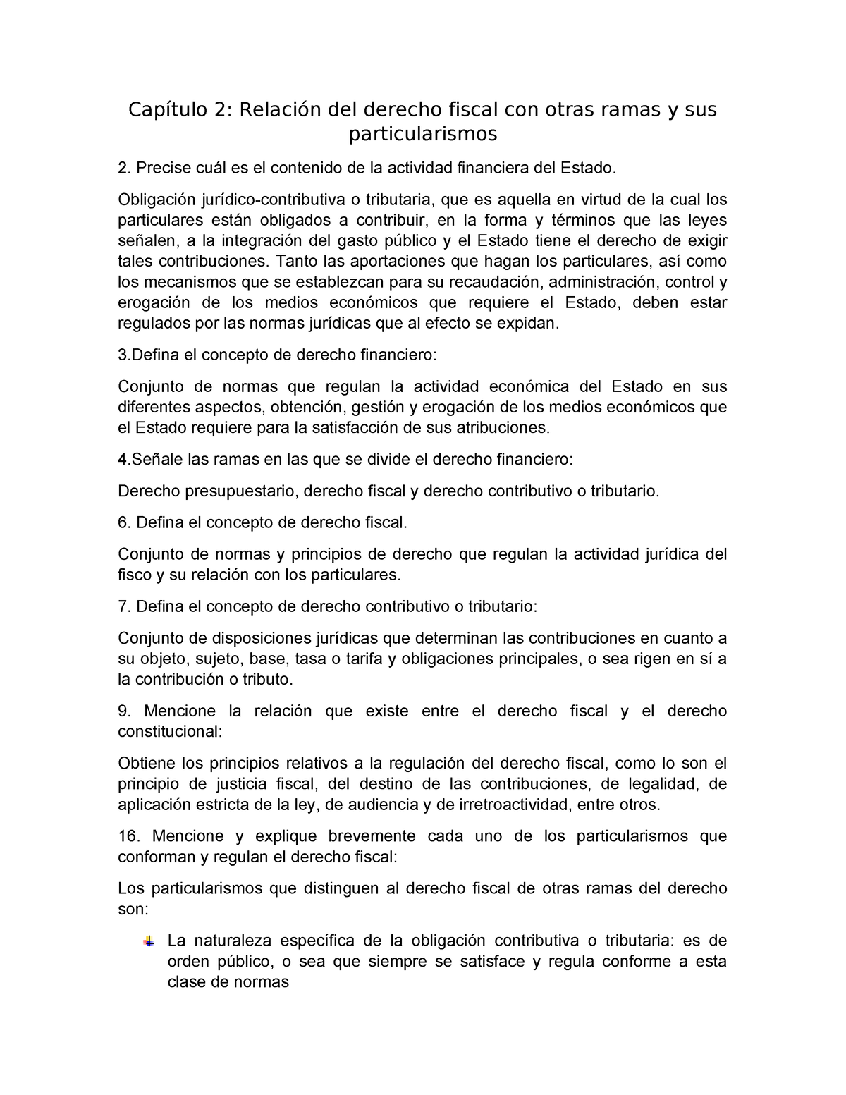 Relación Del Derecho Fiscal Con Otras Ramas Y Sus Particularismos