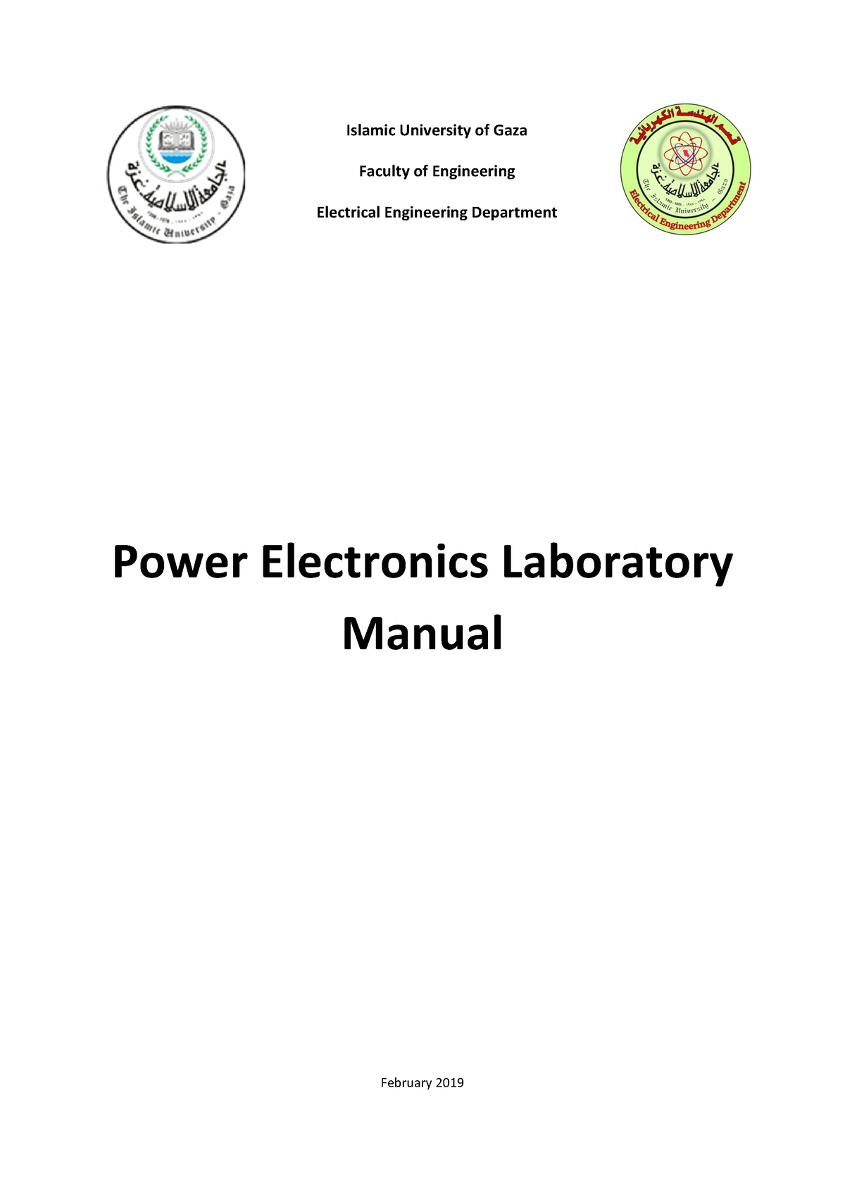 Power Electronics Laboratory Manual - Islamic University Of Gaza ...