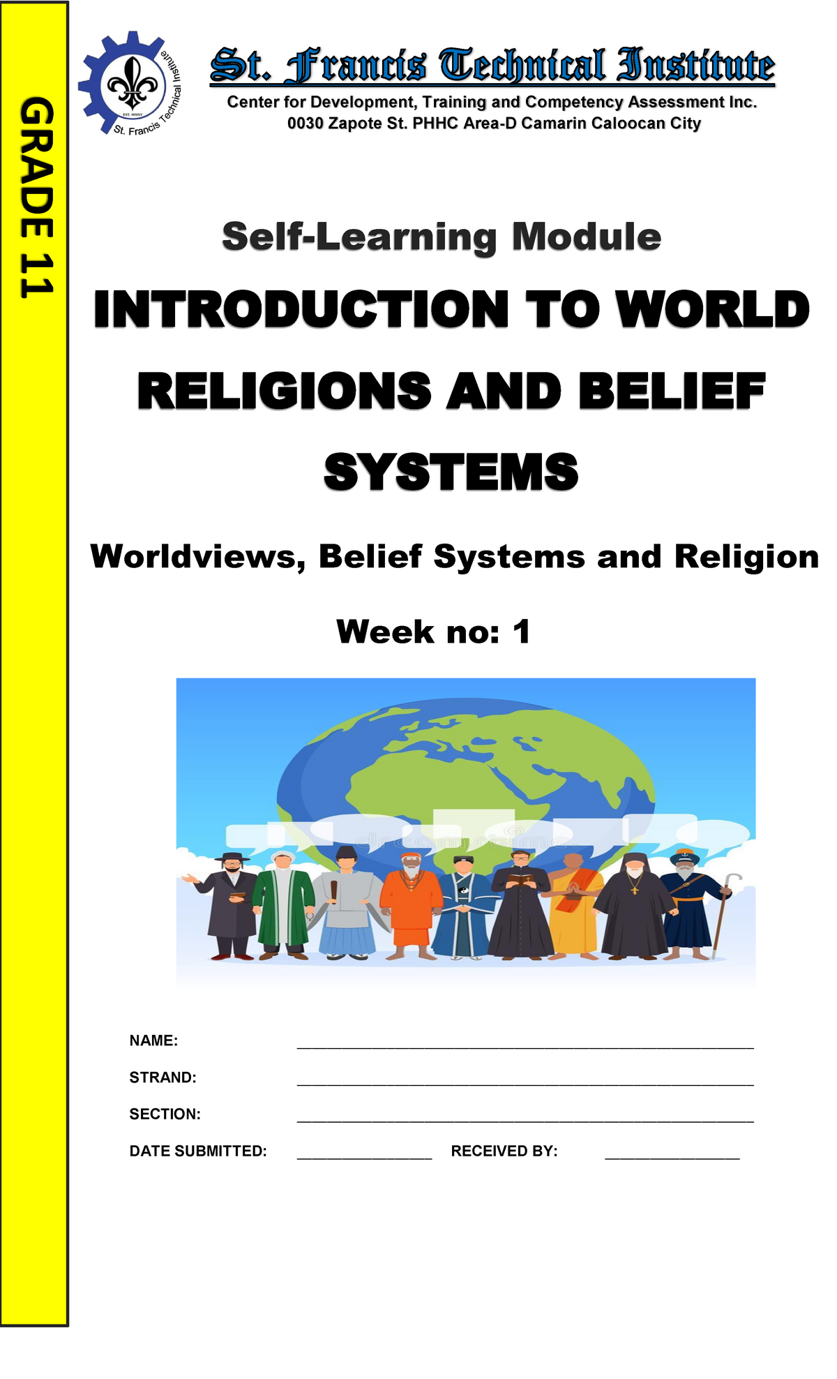 Week 1 Introduction To World Religion And Belief System NAME 