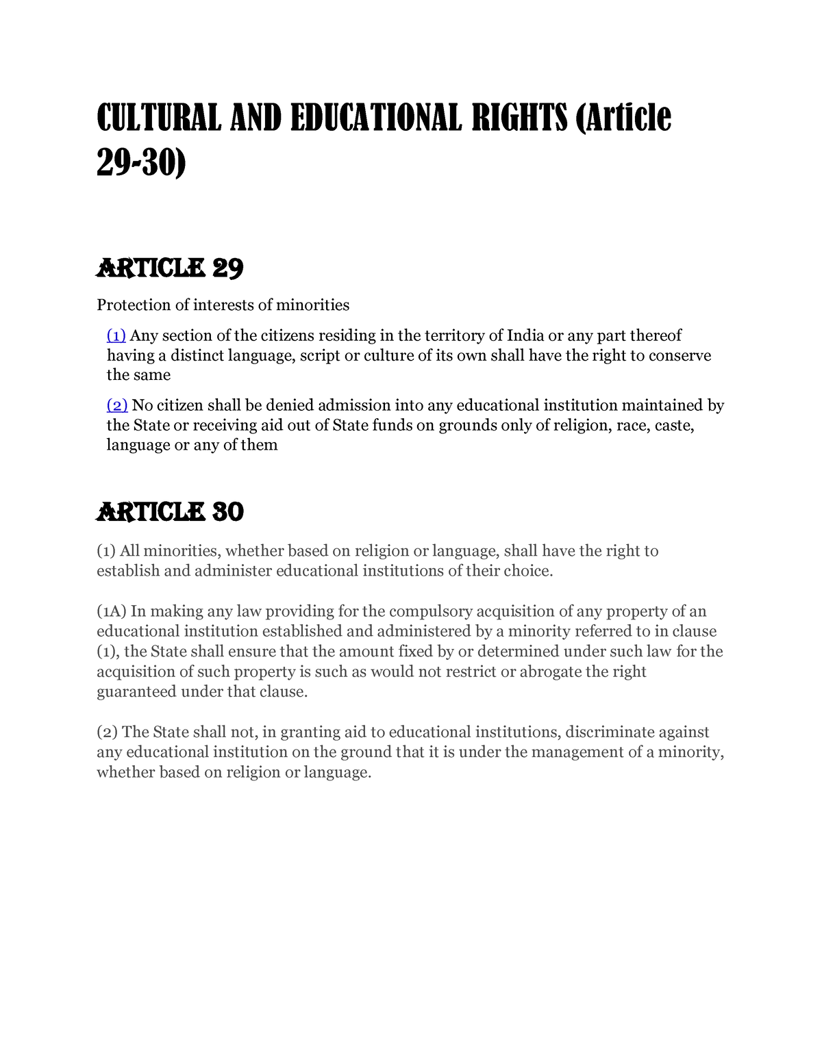 Document (17) - For BA Political Science, University Open Course, IAS ...