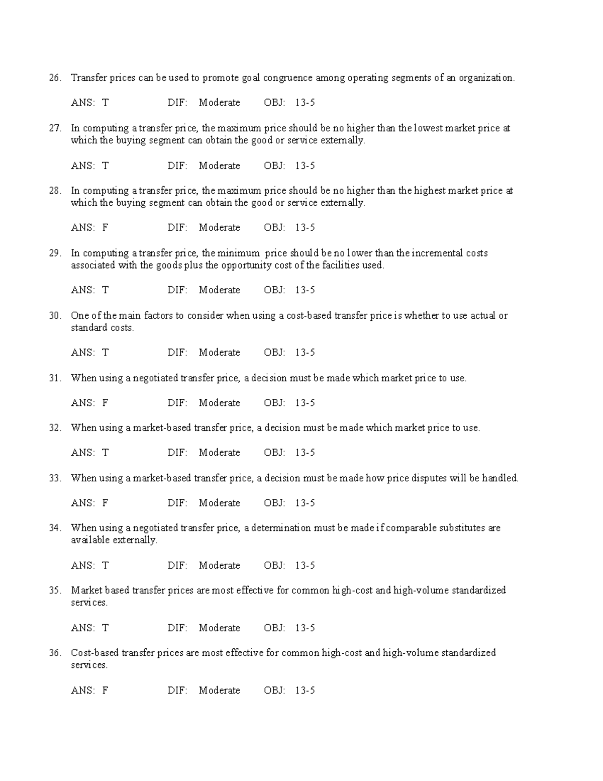 370915451 Transfer Pricing sample Questions With Answers - Transfer ...