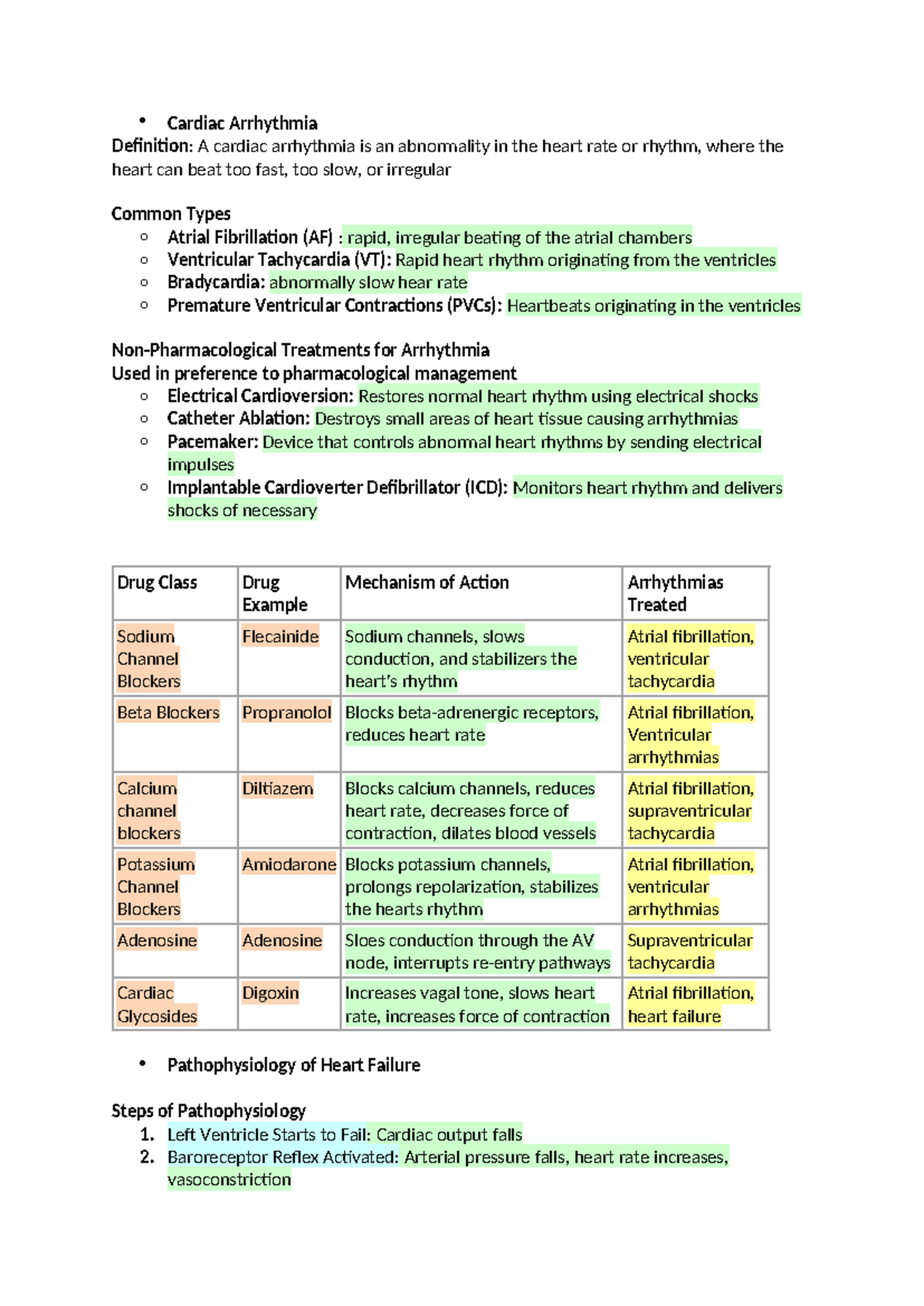 Document 2 - A few notes from Pharmacology - Cardiac Arrhythmia ...