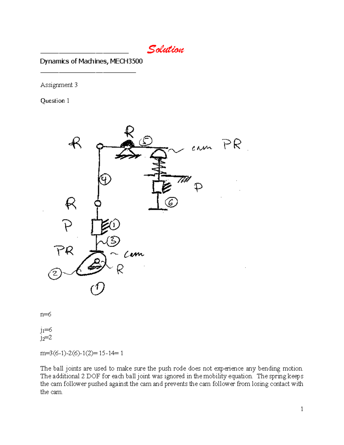 Assignment 3 solutions 2016 - ________________________ Solution ...