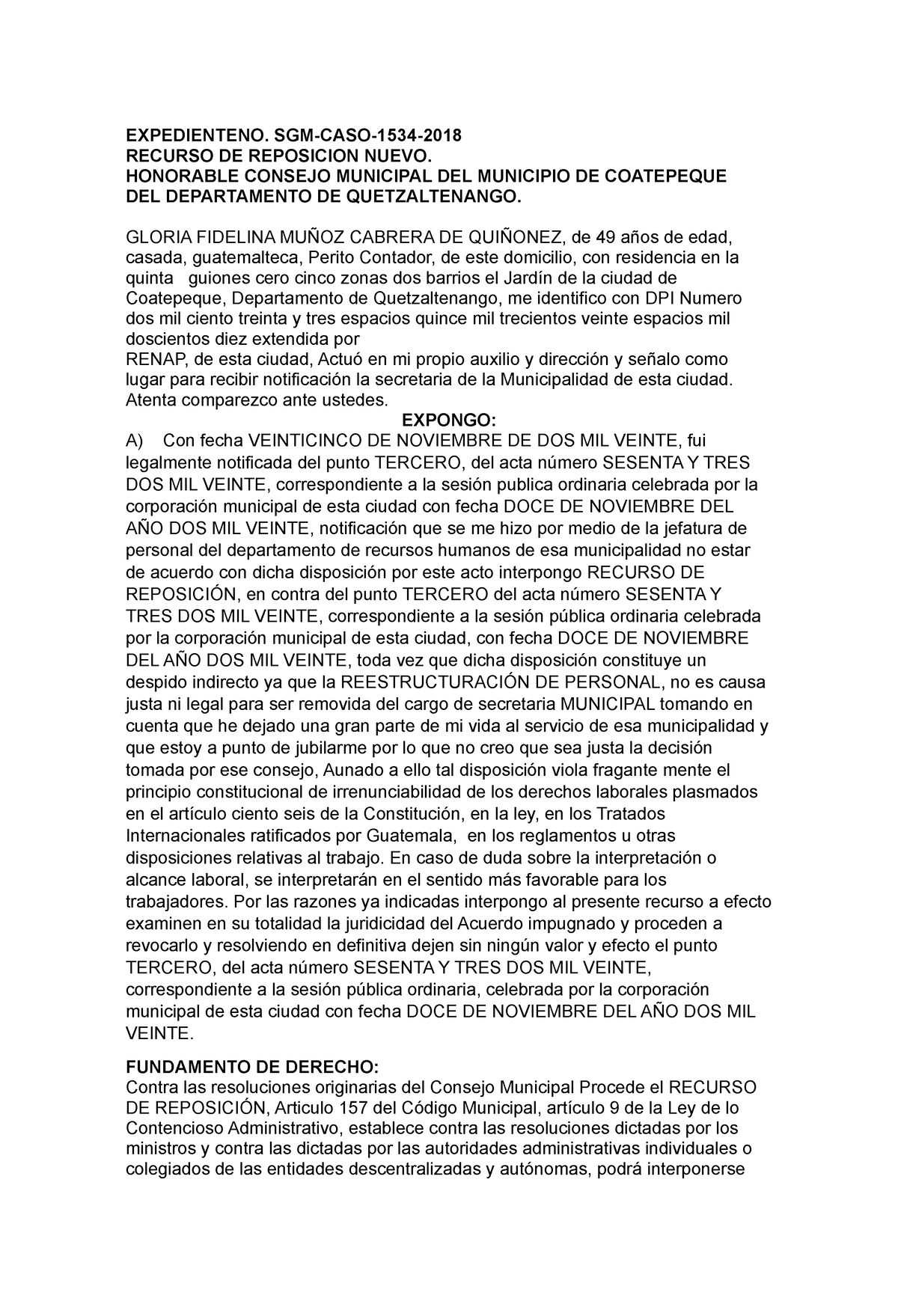 Formulario - apuntes - clinica penal - UMG - Studocu