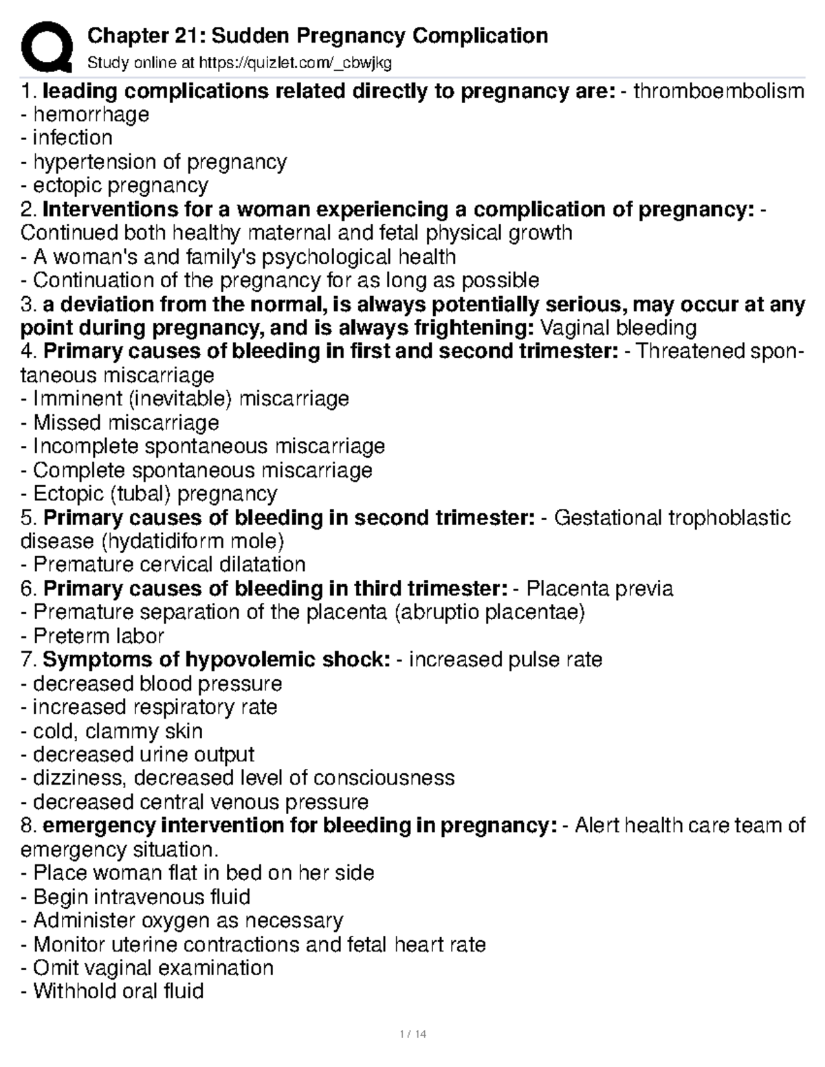 Chapter 21 Glossary 3 - OB nursing 2308 - Study online at quizlet ...