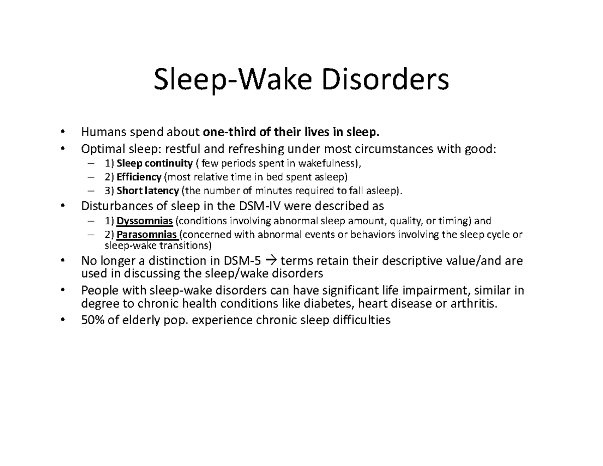 sleep disorders research paper topic