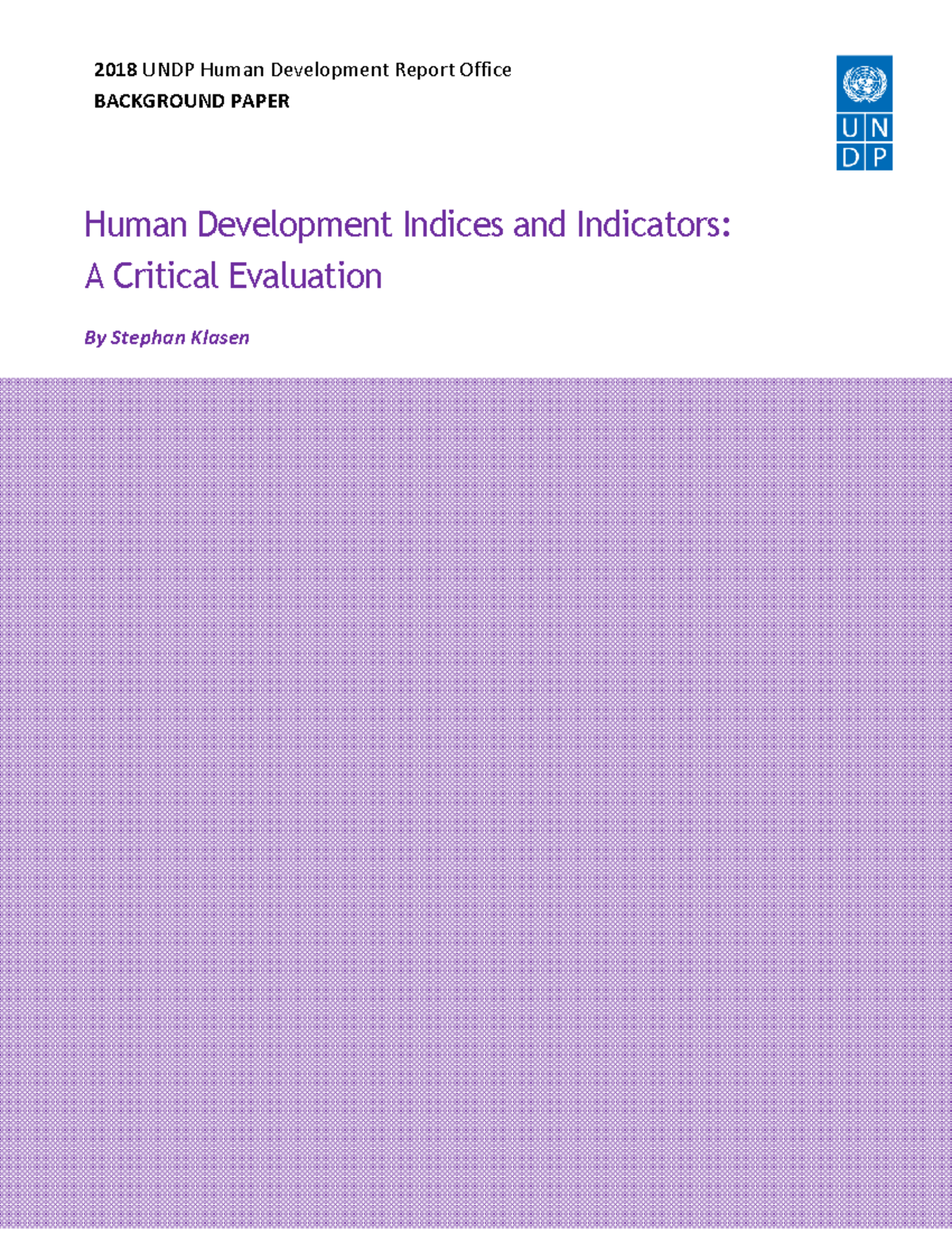 Human Development Indices and Indicators A Critical Evaluation - 2018 ...
