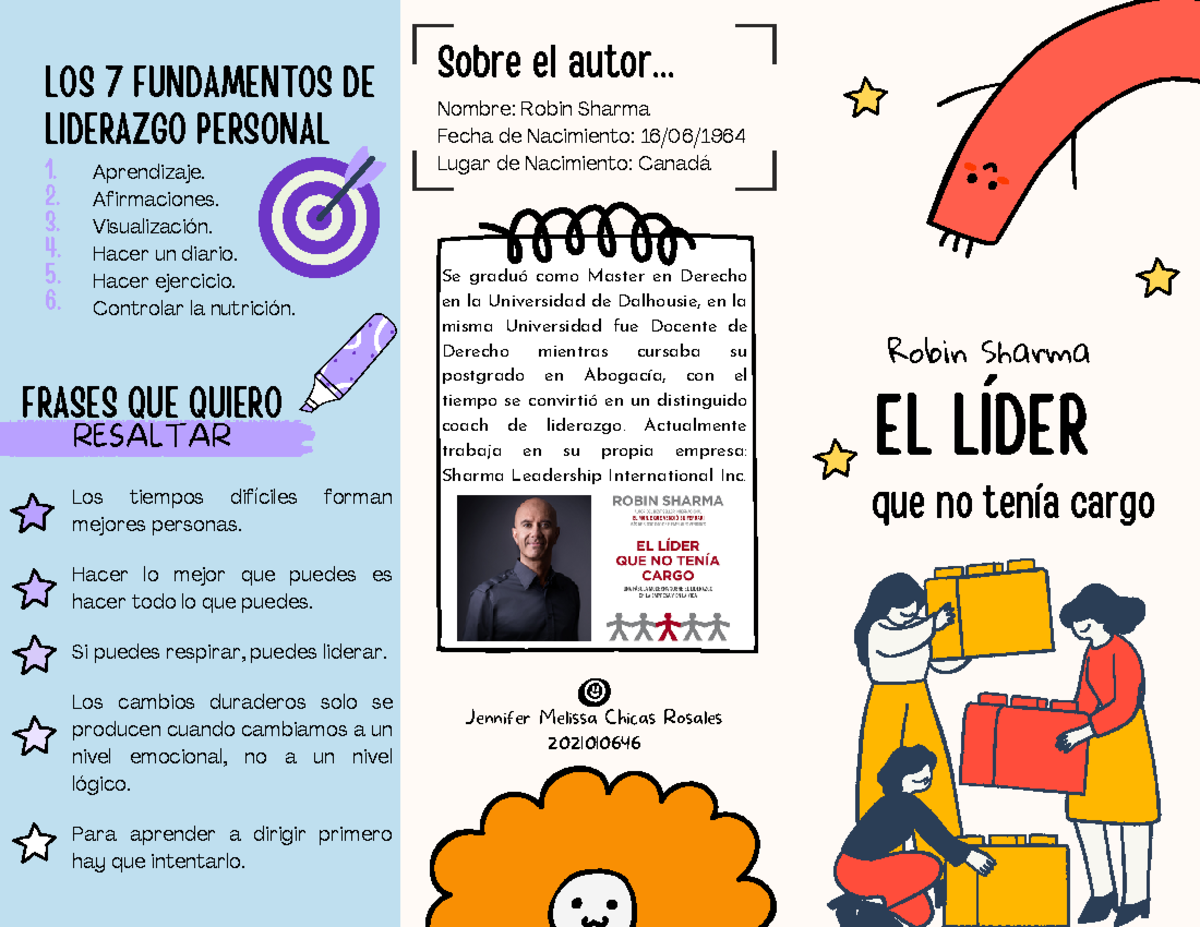 Folleto Informativo - Resumen del libro "El líder que no tenia cargo