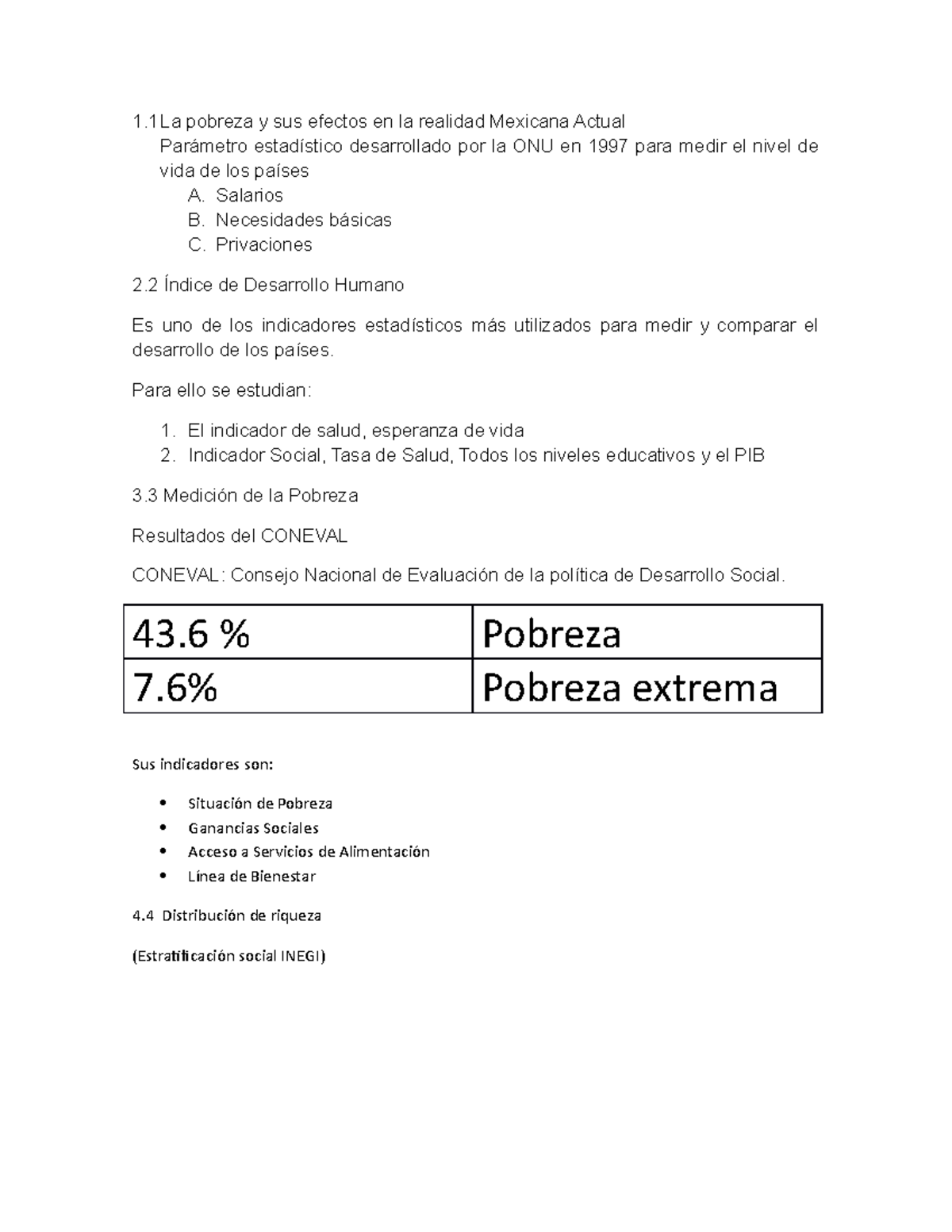 La pobreza y sus efectos en la realidad Mexicana Actual - 1 pobreza y ...