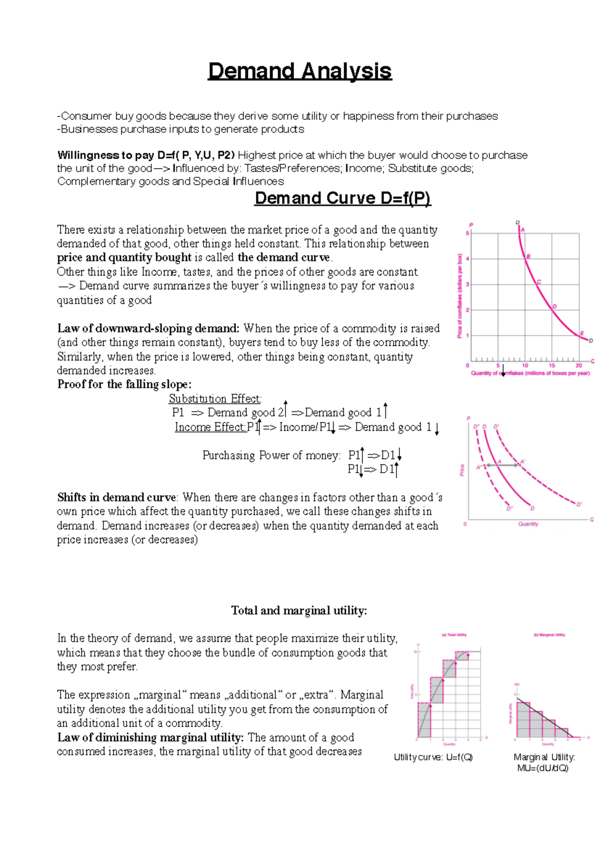 Demand Analysis - Demand Analysis -Consumer buy goods because they ...
