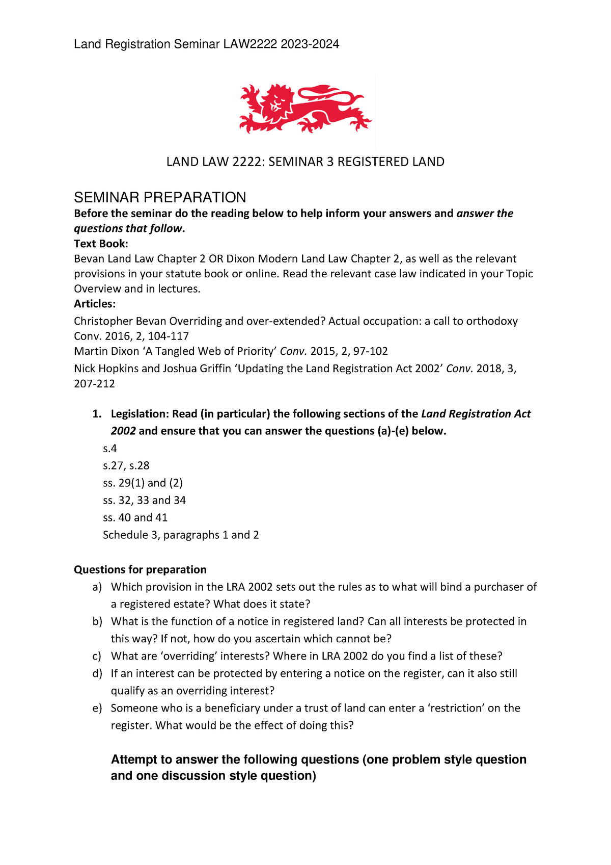 Seminar 3 LAND Registration Land Registration Seminar LAW2222 202 3   Thumb 1200 1697 