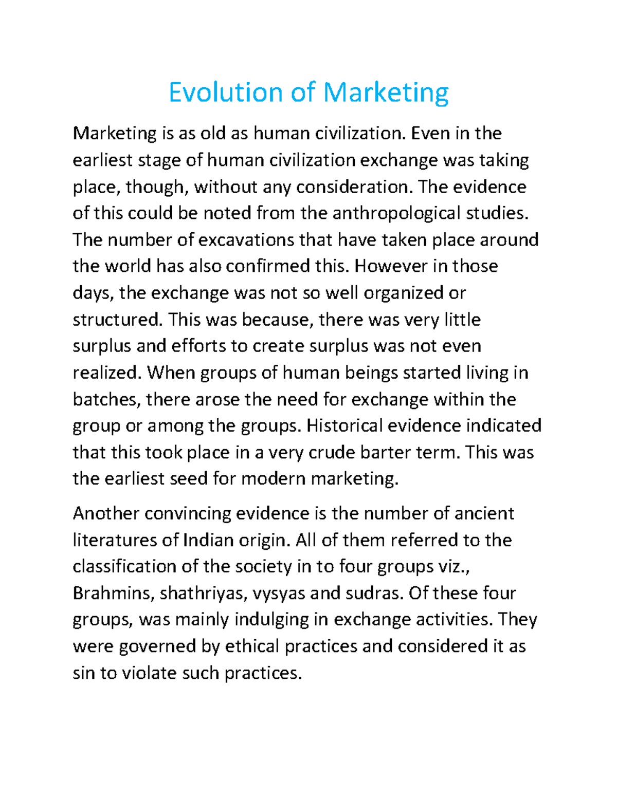 Marketing 2 Evolution Of Marketing Marketing Is As Old As Human