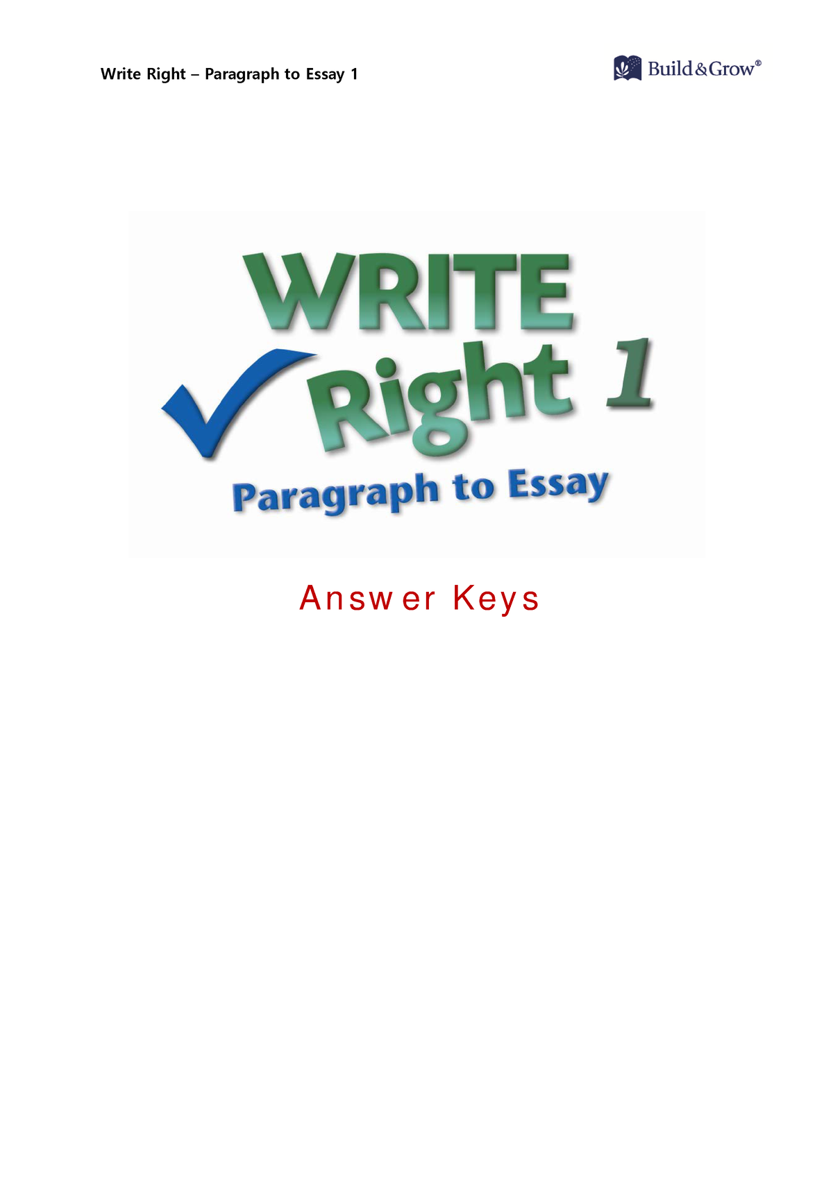 college writing from paragraph to essay answer key