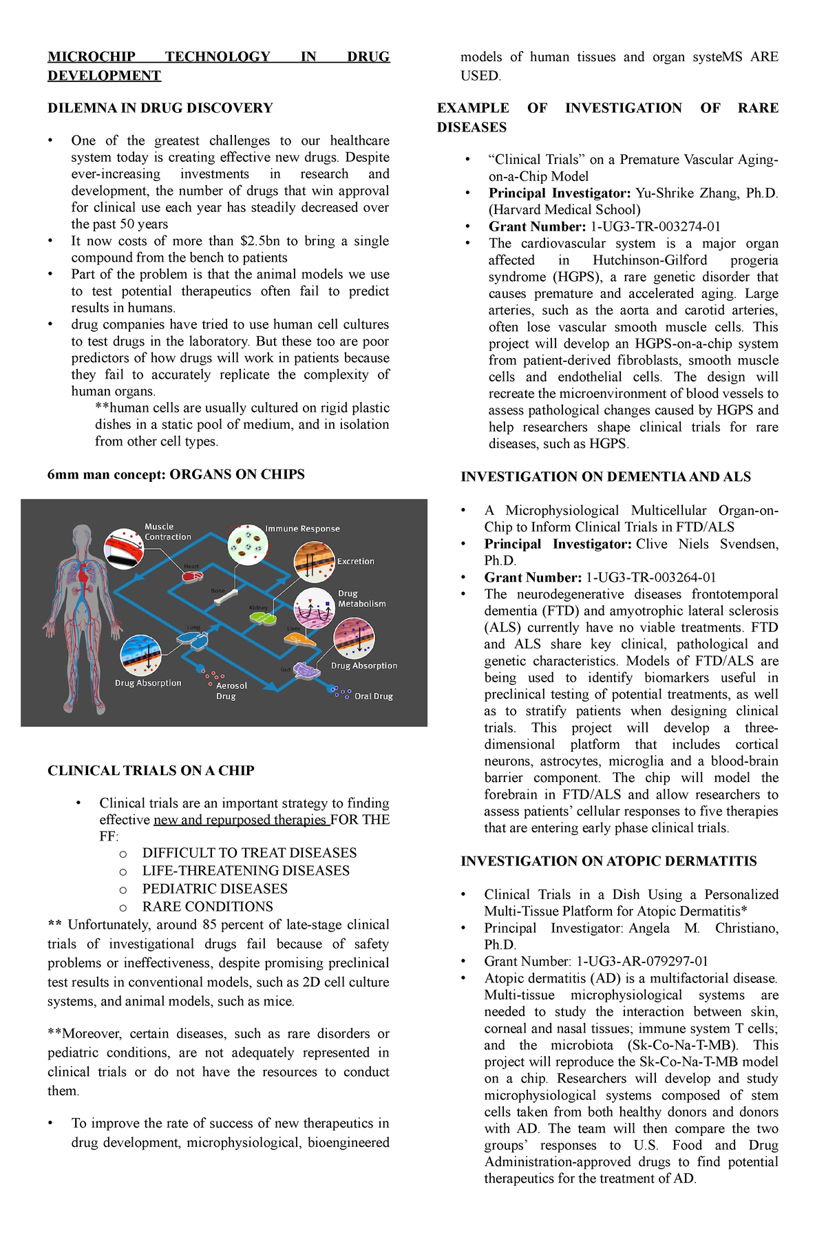 drug development essay